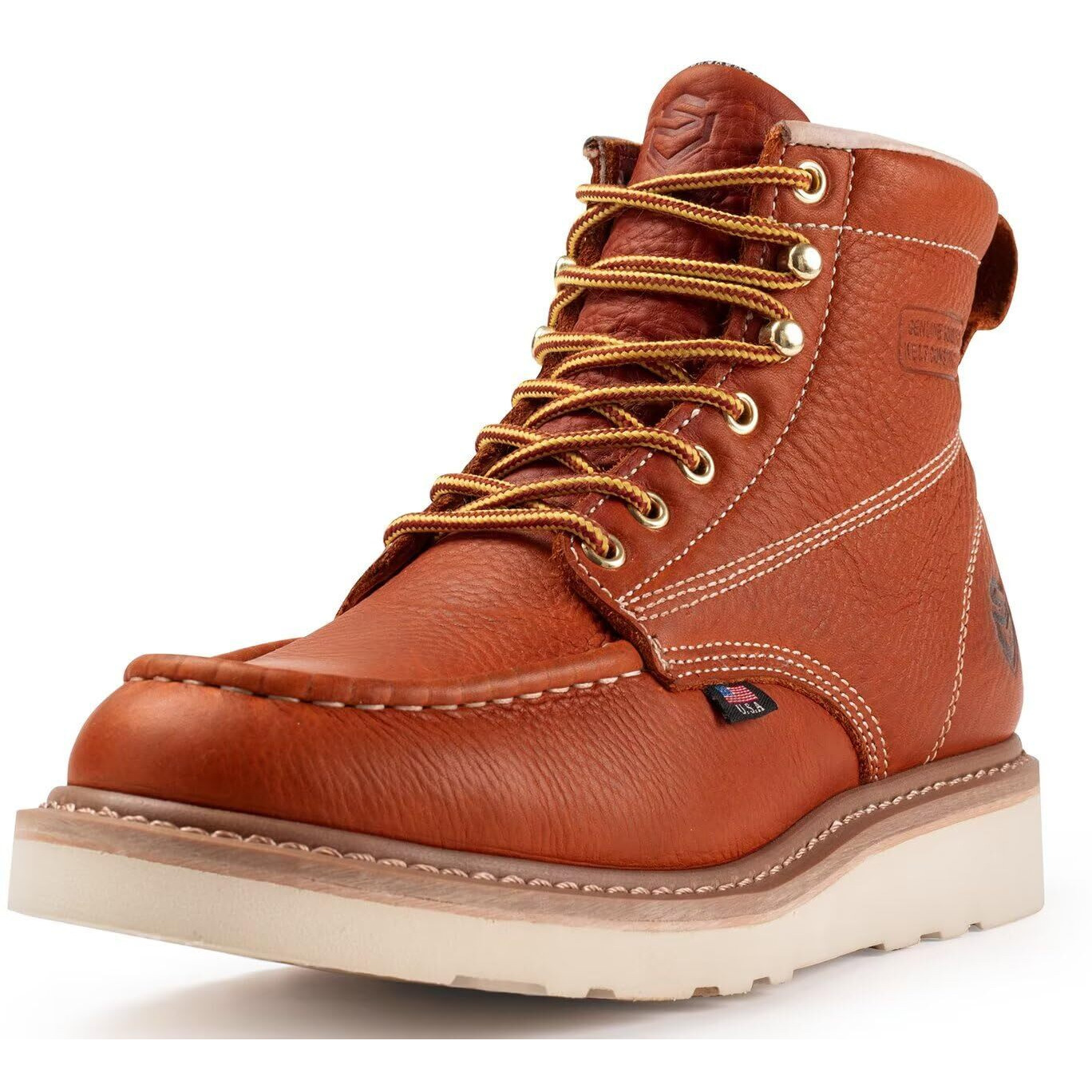 Sureway Mens Soft Toe Work Boots For Men,Goodyear Welt,Extremely Comfortable Durable Proved,Superior Oil/Slip Resistant,Thicker Leather,Wedge Sole, Soft Toe Lt Brown, 8.5