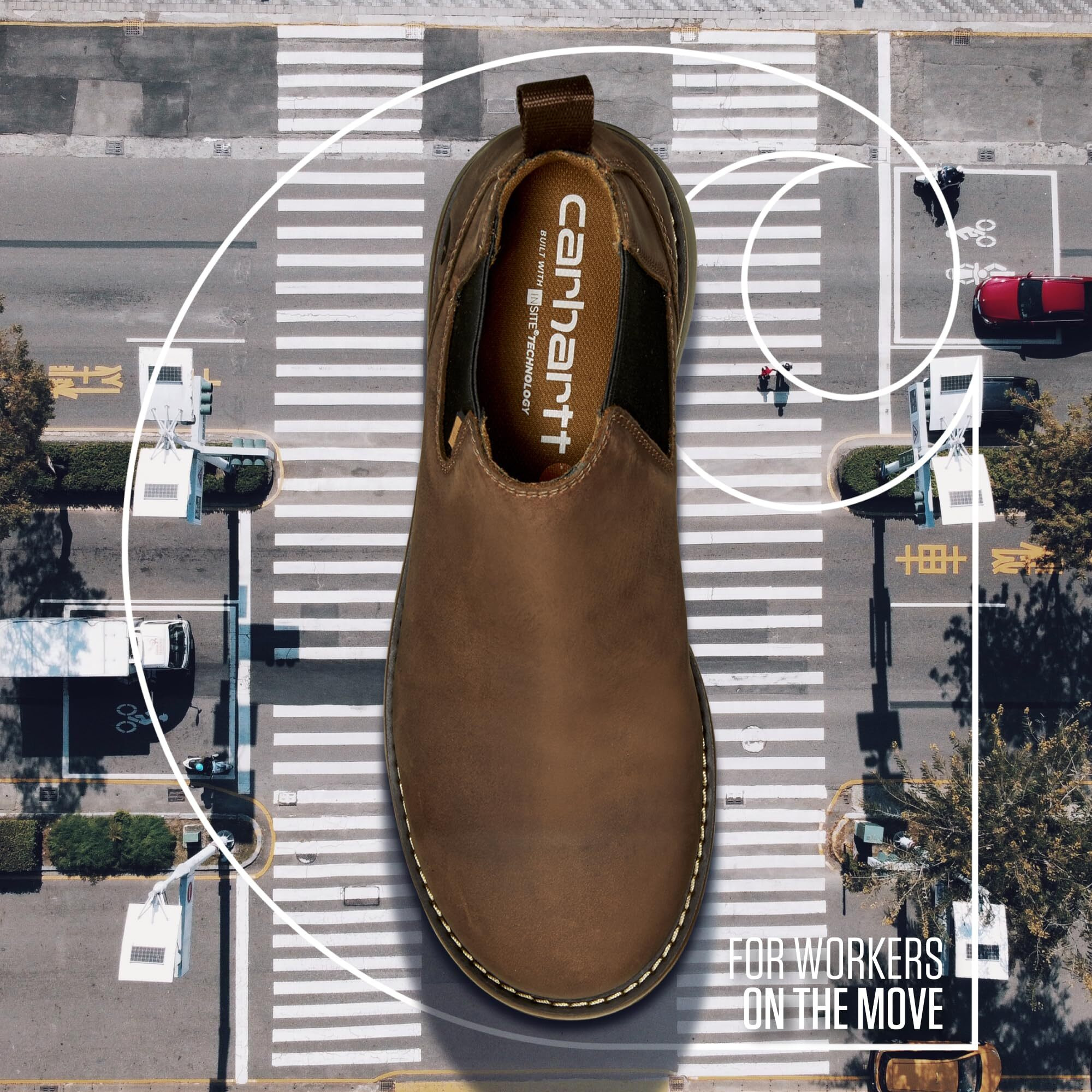 Carhartt Millbrook 4"" Romeo Steel Toe Wedge Work Boot - Work Boots For Men On The Move, Brown Oil Tanned Leather, Slip & Electrical Hazard Resistant, Fastdry, And Rain Defender, Brown - 10.5 W