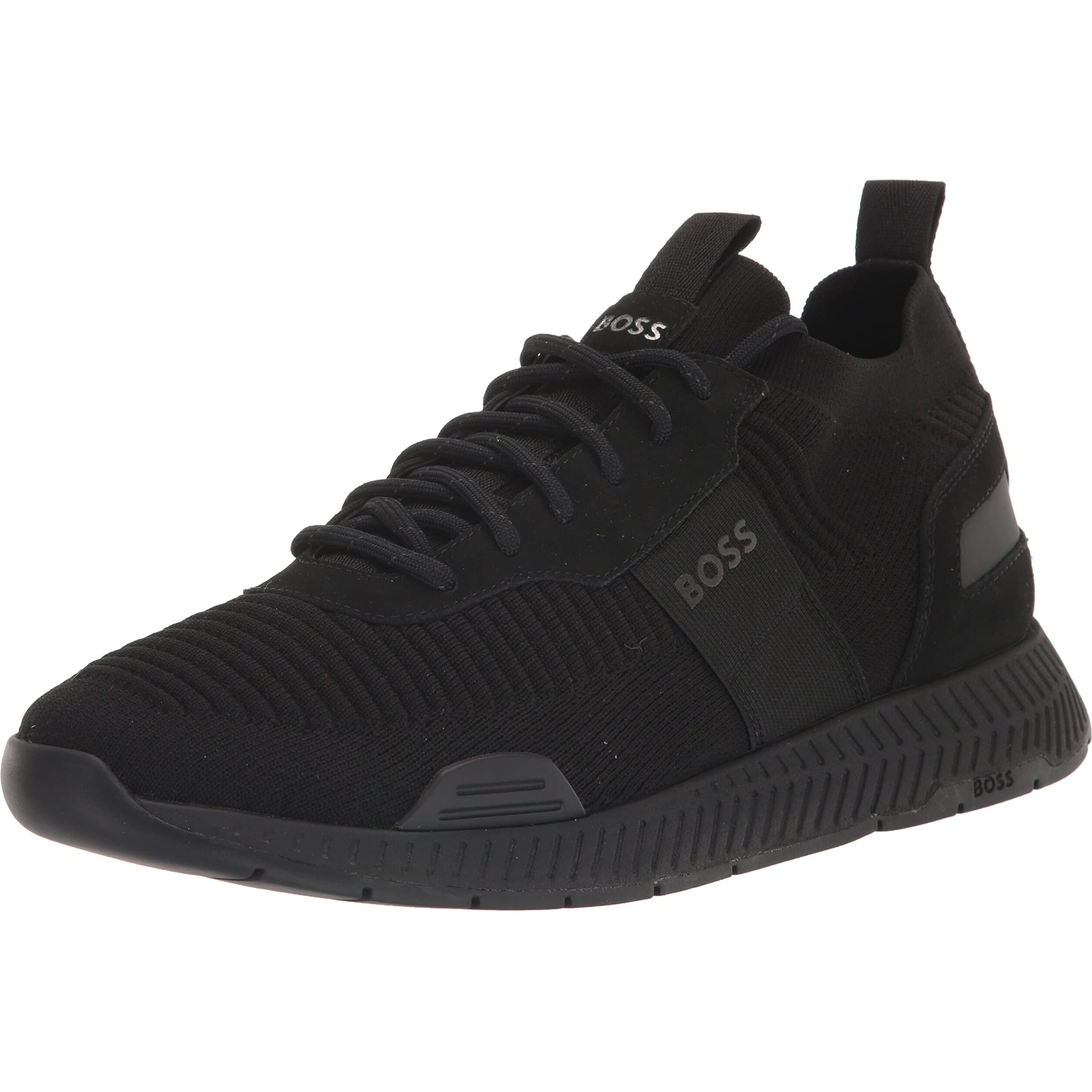 Boss Men's Mesh Mix Running Sneakers, Black Oil, 7