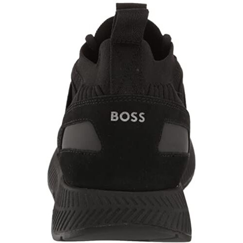 Boss Men's Mesh Mix Running Sneakers, Black Oil, 7