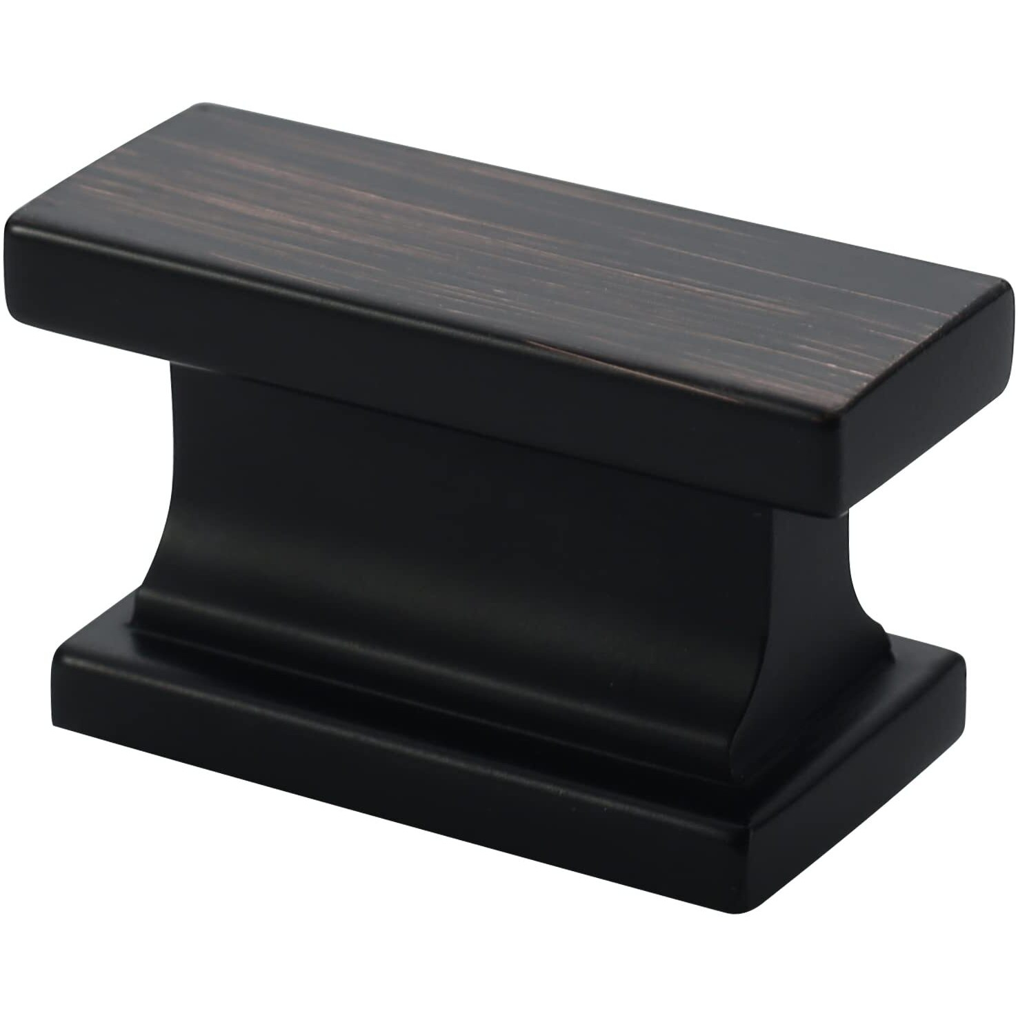 Alzassbg 15 Pack Oil Rubbed Bronze Cabinet Knobs, 1.46 Inch(37Mm) Rectangle Kitchen Hardware Knobs For Cabinets And Drawers Al6061Orb