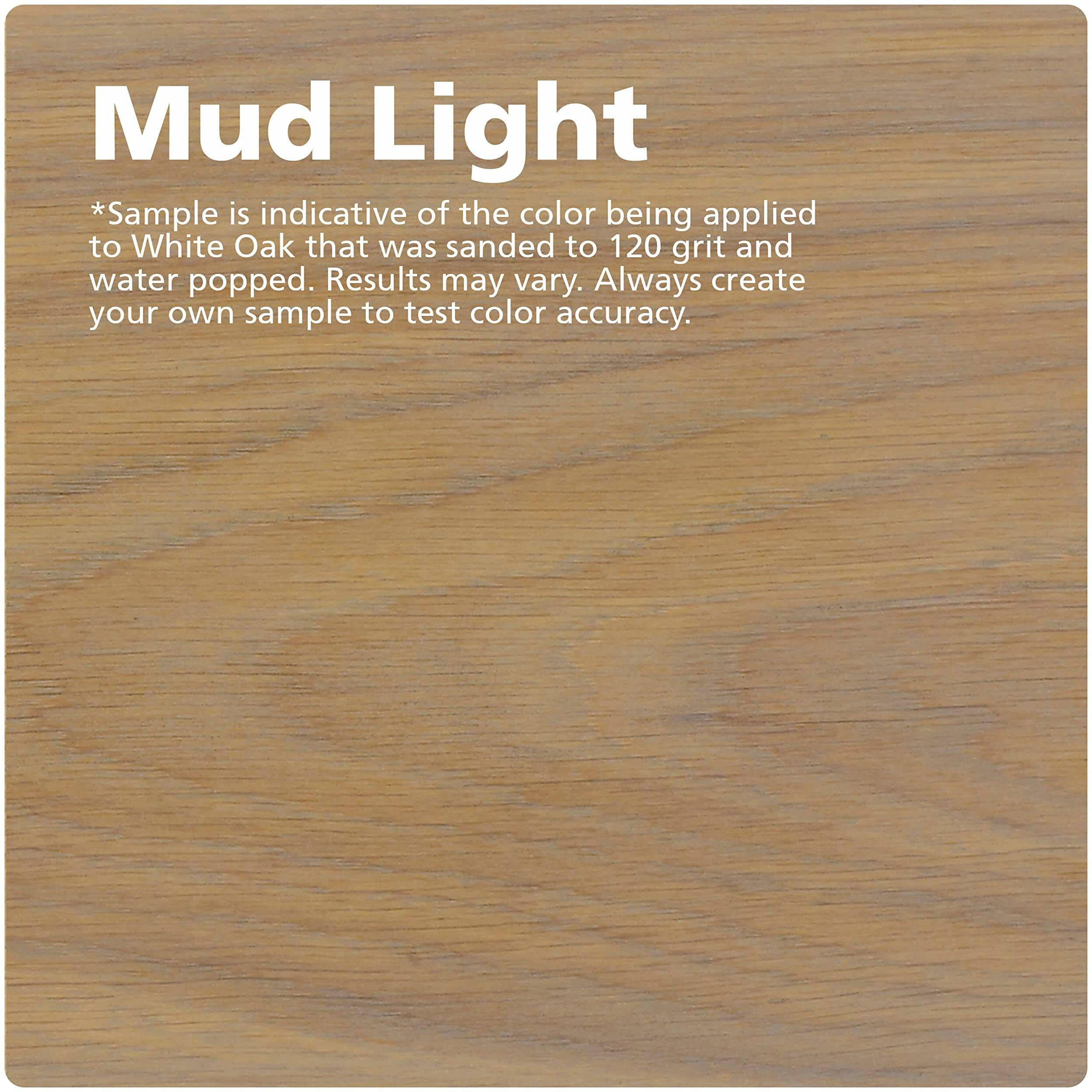 Rubio Monocoat Wood Stain & Finish 65 Ft - Mud Light | Oil Plus 2C | Quick-Dry, Eco-Friendly Linseed Wood Oil For Indoor Use, Includes Accelerator (Part B) | Protector | 130 Ml