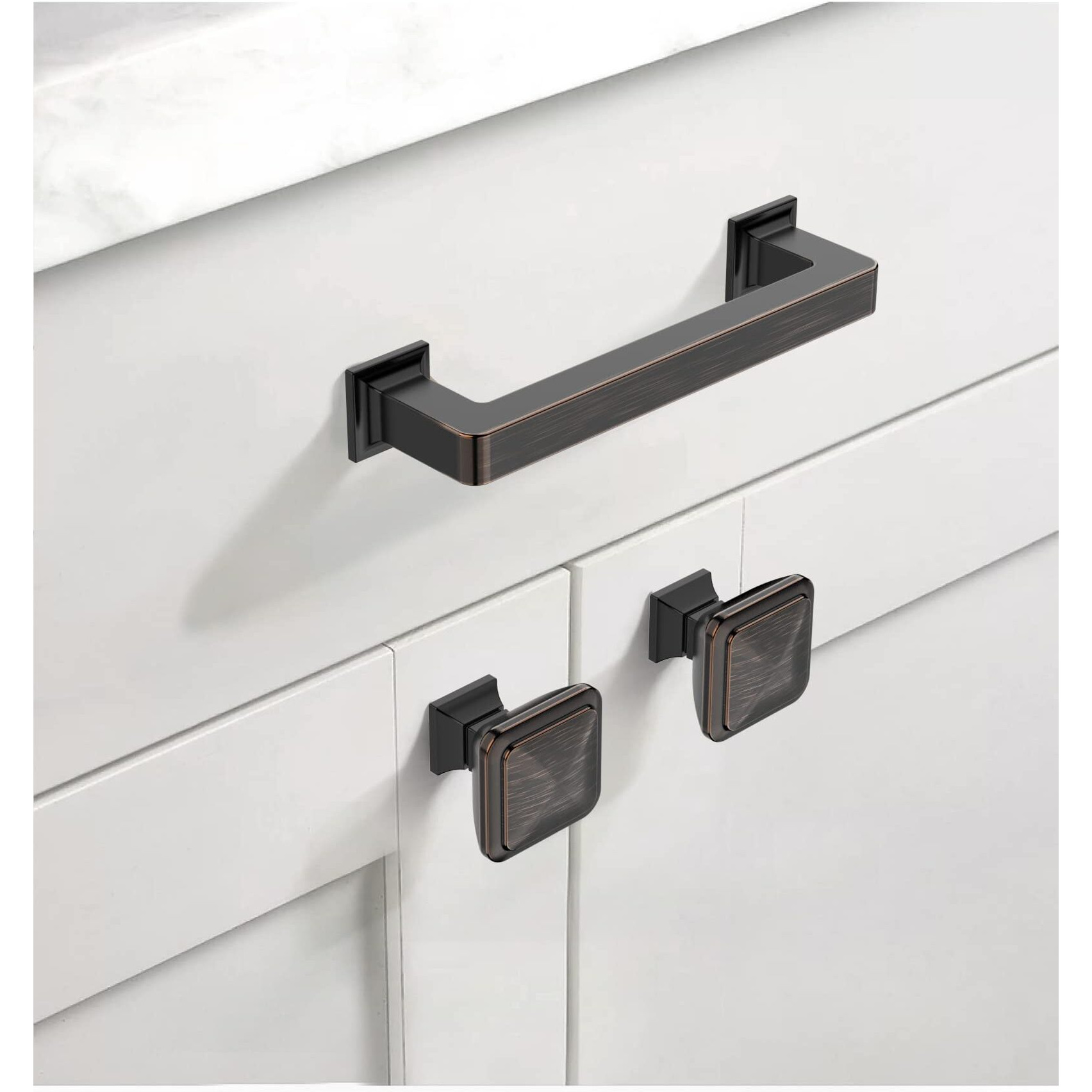 Asidrama 10 Pack 3.75 Inch(96Mm) Oil Rubbed Bronze Kitchen Cabinet Handles, Cabinet Pulls Kitchen Cabinet Hardware Cupboard Handles Drawer Pulls