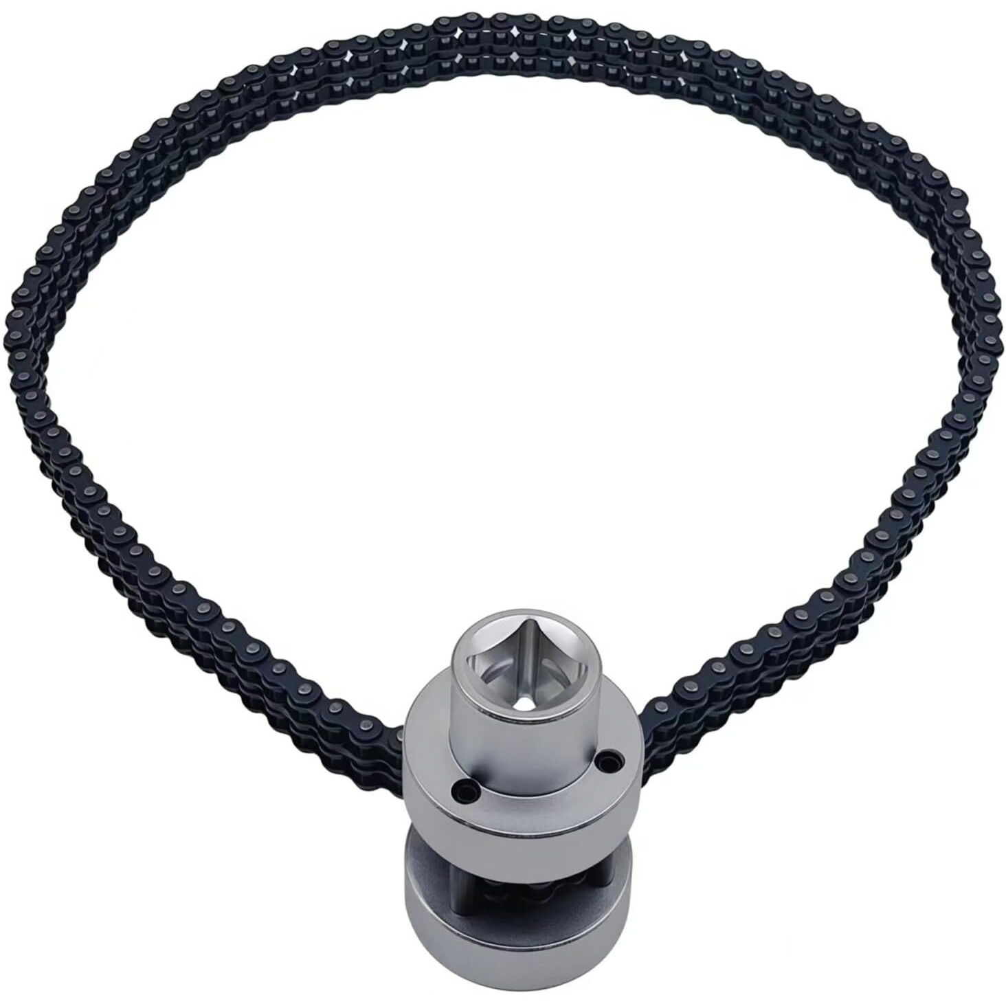 Jeuclel 1/2"" Drive Oil Filter Strap Wrench(73-169.5Mm), Oil Filter Chain Wrench Compatible With Most Vehicles Engine Maintenance, Auto Repair Removal Installation Tool