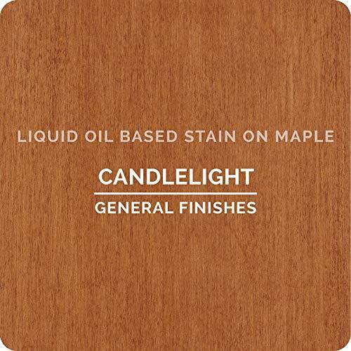 General Finishes Oil Based Penetrating Wood Stain, 1/2 Pint, Candlelight