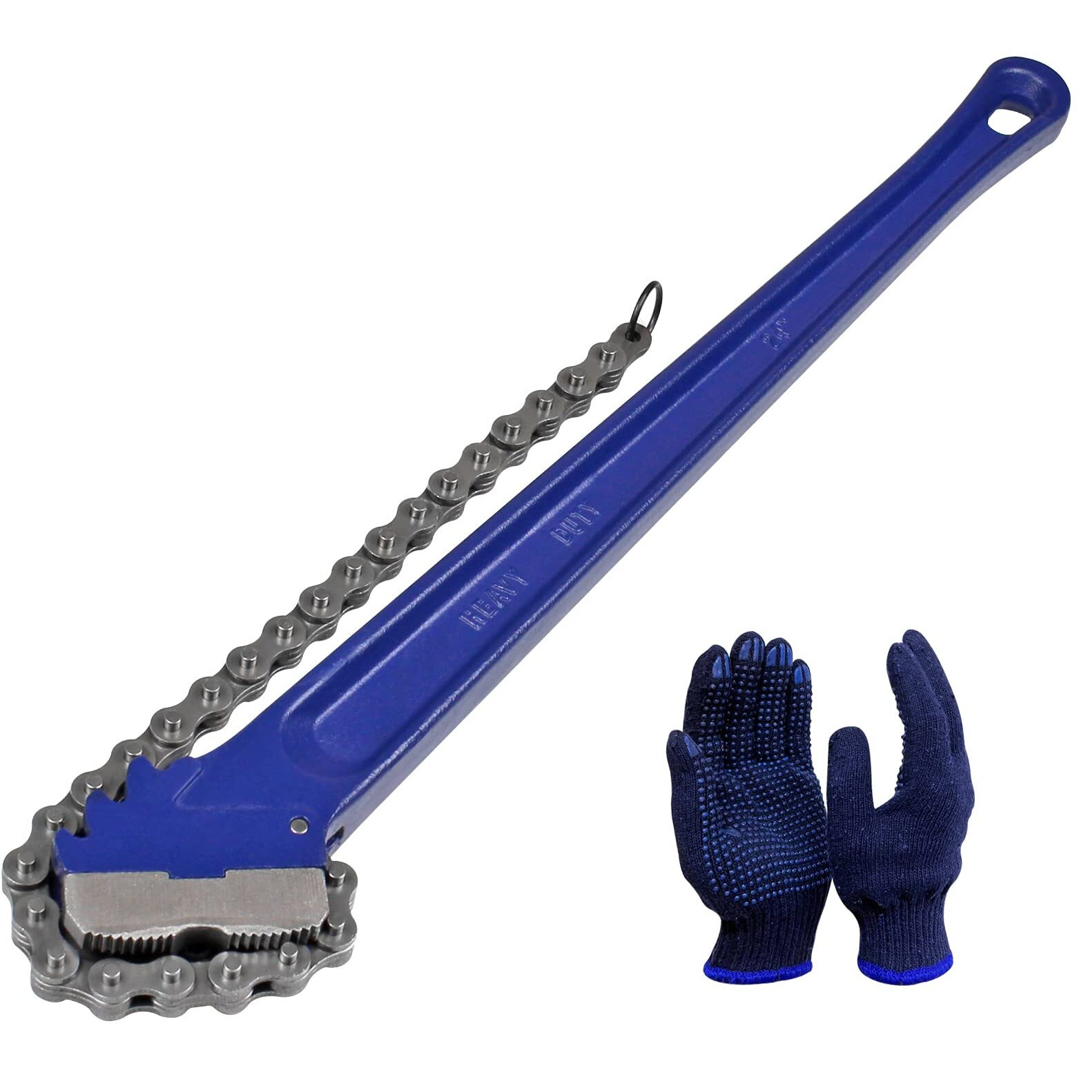 Karryton 24"" Chain Pipe Wrench 3"" - 5"" Pipe Diameters, 20 1/4 Inch Chain Length Max Breaking Load 11000Lbs, Heavy Duty Plumbing Tool For Pipe Installation, Oil Fields Operations And Maintenance