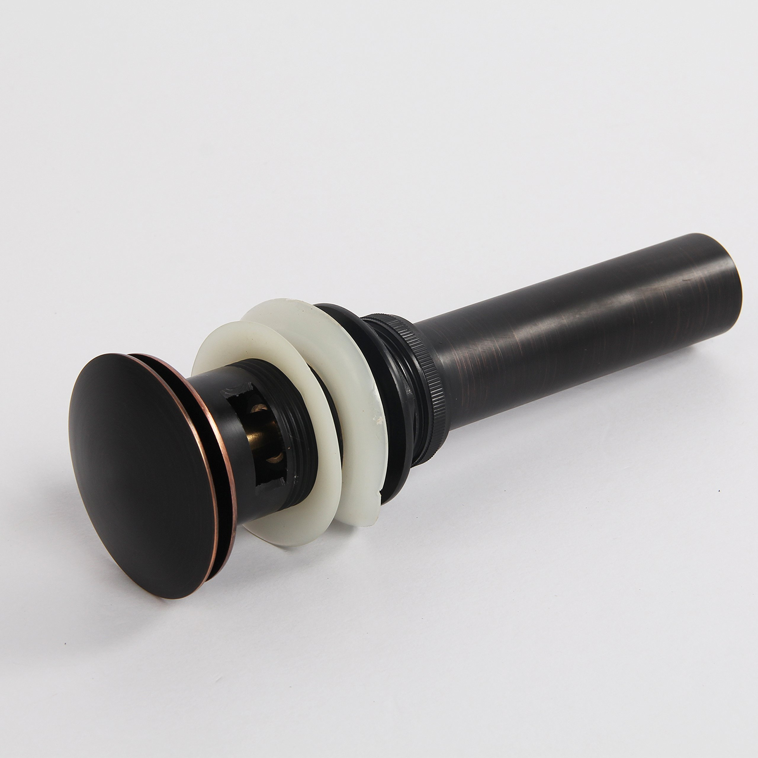 Wellsum Bathroom Toilet Faucet Vessel Vanity Sink Large Pop Up Drain Stopper With Overflow For Restroom, Kitchen Oil Rubbed Bronze Sink Drainer