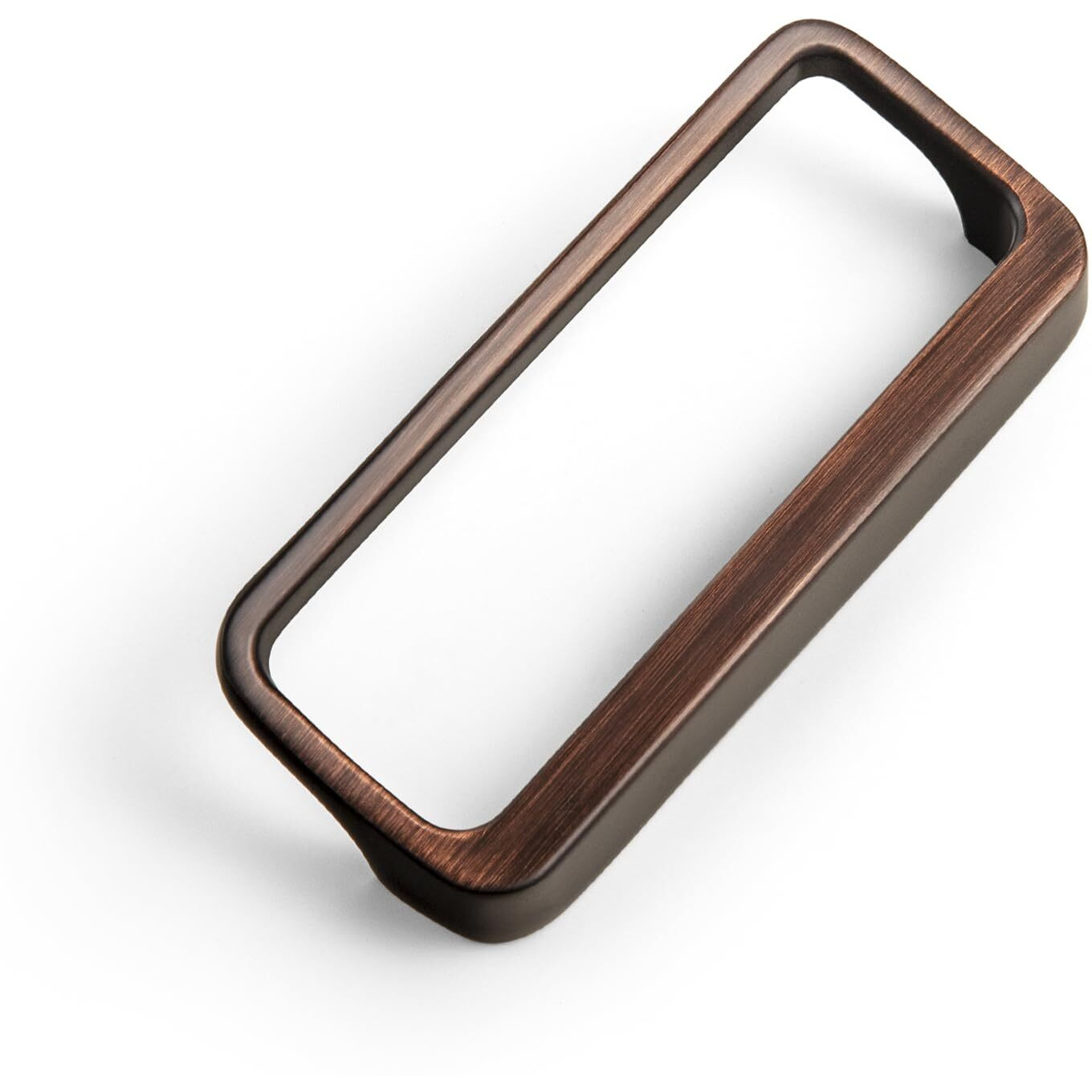 Goo-Ki Oil Rubbered Bronze Cabinet Pulls With 3''(76Mm) Hole Center,Modern Zinc Alloy Finger Pulls For Drawer,Wardrobe,Cupboard,6 Pack
