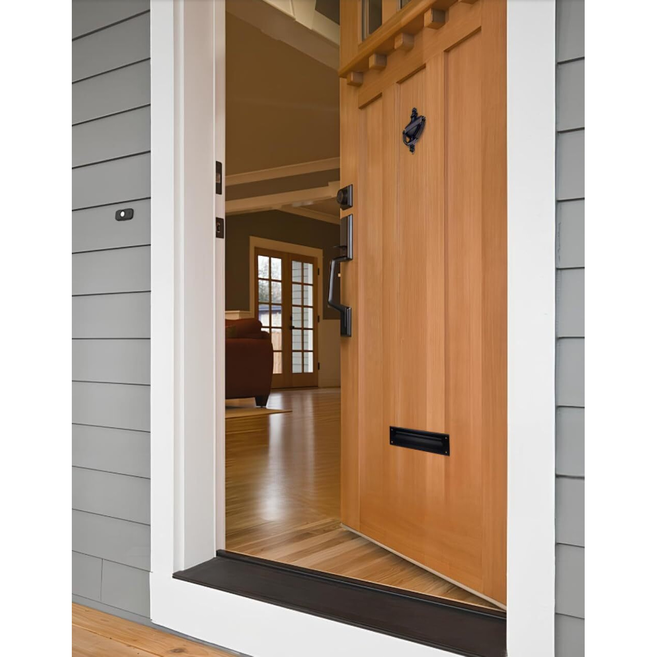 Qcaa Door Knocker With 180 Degree Viewer, Zinc Die-Cast Construction 5-1/2'' Height, Oil-Rubbed Bronze, 2 Pack
