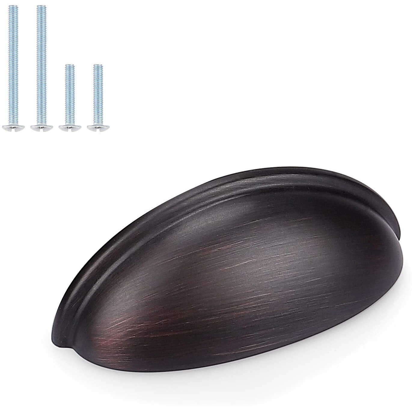 Probrico 5 Pack Oil Rubbed Bronze Cabinet Pulls - Bin Cup Drawer Handles, 3 Inch Holes Handles And Knobs, Kitchen Hardware