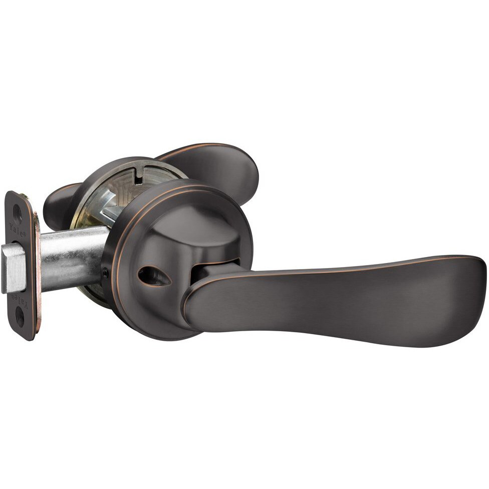Yale P5101K01 Navis Paddle Lever, Hands-Free Opening - Push With Your Hip, Passage, Oil-Rubbed Bronze
