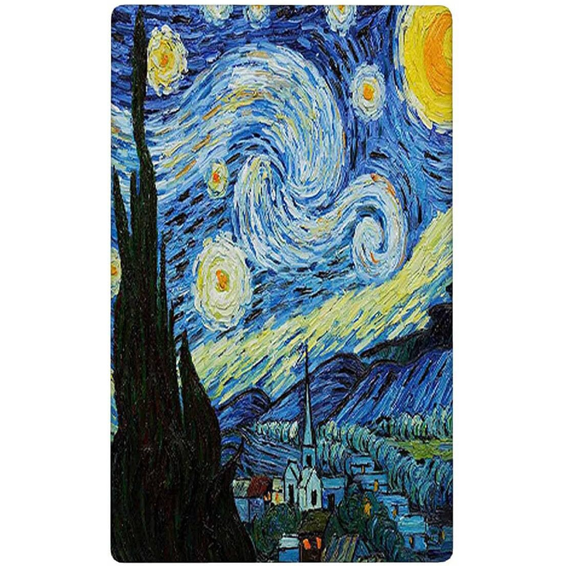 Moslion Starry Night Blank Wall Plate Light Switch Covers Van Gogh Oil Painting Arts Farmhouse Sky Moon Plug Outlet Cover Home Living Room Decor Office