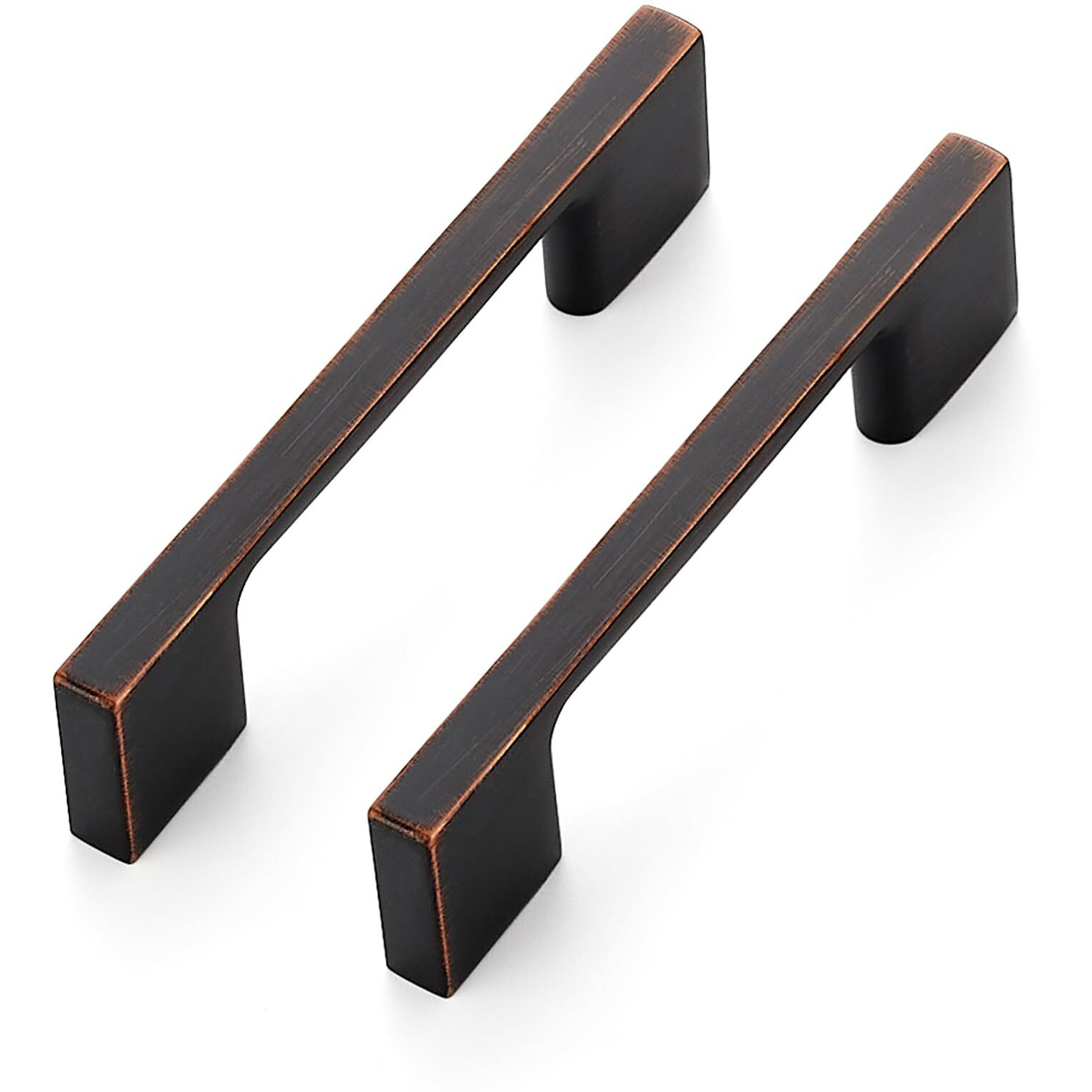 Ravinte Decor 5 Pack Kitchen Cabinet Handles 3"" Hole Center Wide Foot Drawer Pulls - Oil Rubbed Bronze Cabinet Pulls Solid Kitchen Hardware For Drawer Dresser Closet Door Handles