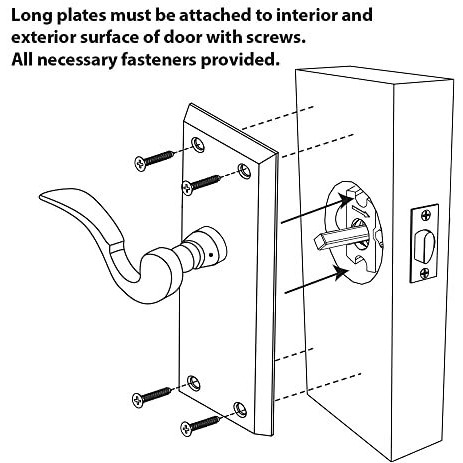 Nostalgic Warehouse Victorian Plate With Keyhole Chateau Knob, Double Dummy, Oil-Rubbed Bronze
