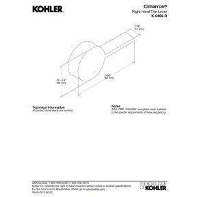 Kohler K-9466-R-2Bz Cimarron Right-Hand Trip Lever, Oil Rubbed Bronze