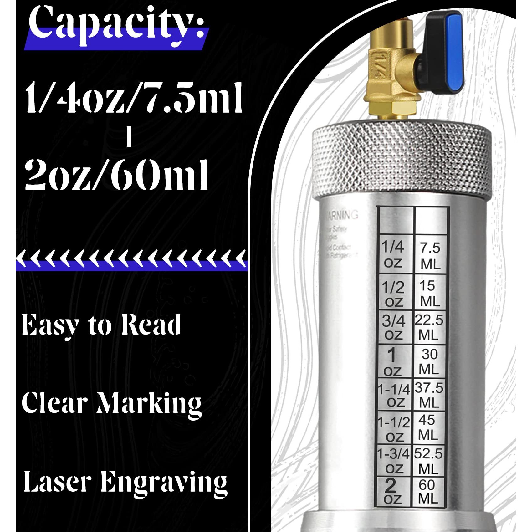 Gallopmax R1234Yf & R134A Ac Oil Dye Injector Kit With 2 Snap Quick Couplers 2 Oil Checkers 2Oz Measuring Cup