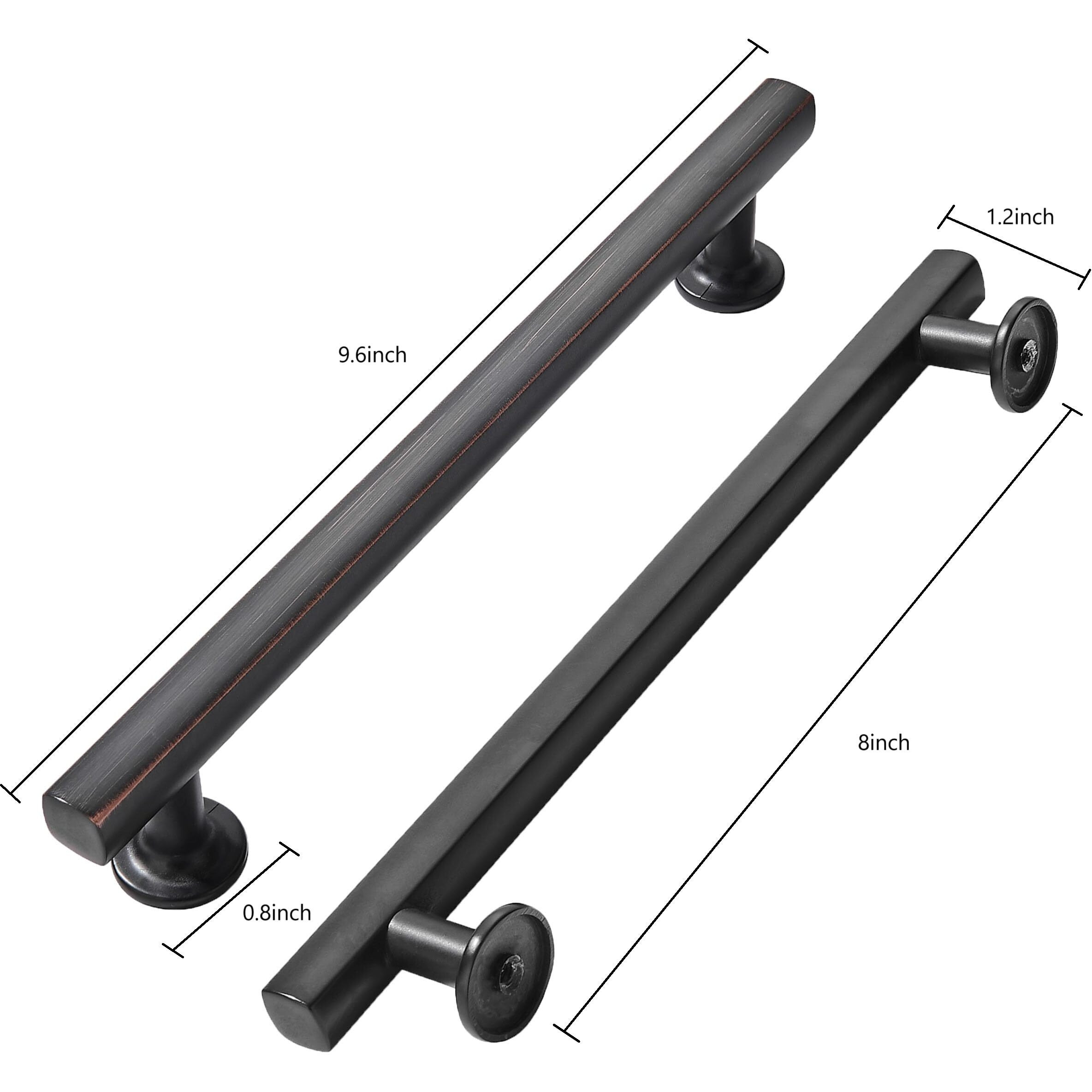 Khtumeware 10 Pack 8 Inch(203Mm) Oil Rubbed Bronze Cabinet Pulls Kitchen Solid Heavy Duty Venetian Bronze Cabinet Pulls Kitchen Cabinet Hardware For Cupboard Drawer Handles Dresser Pulls