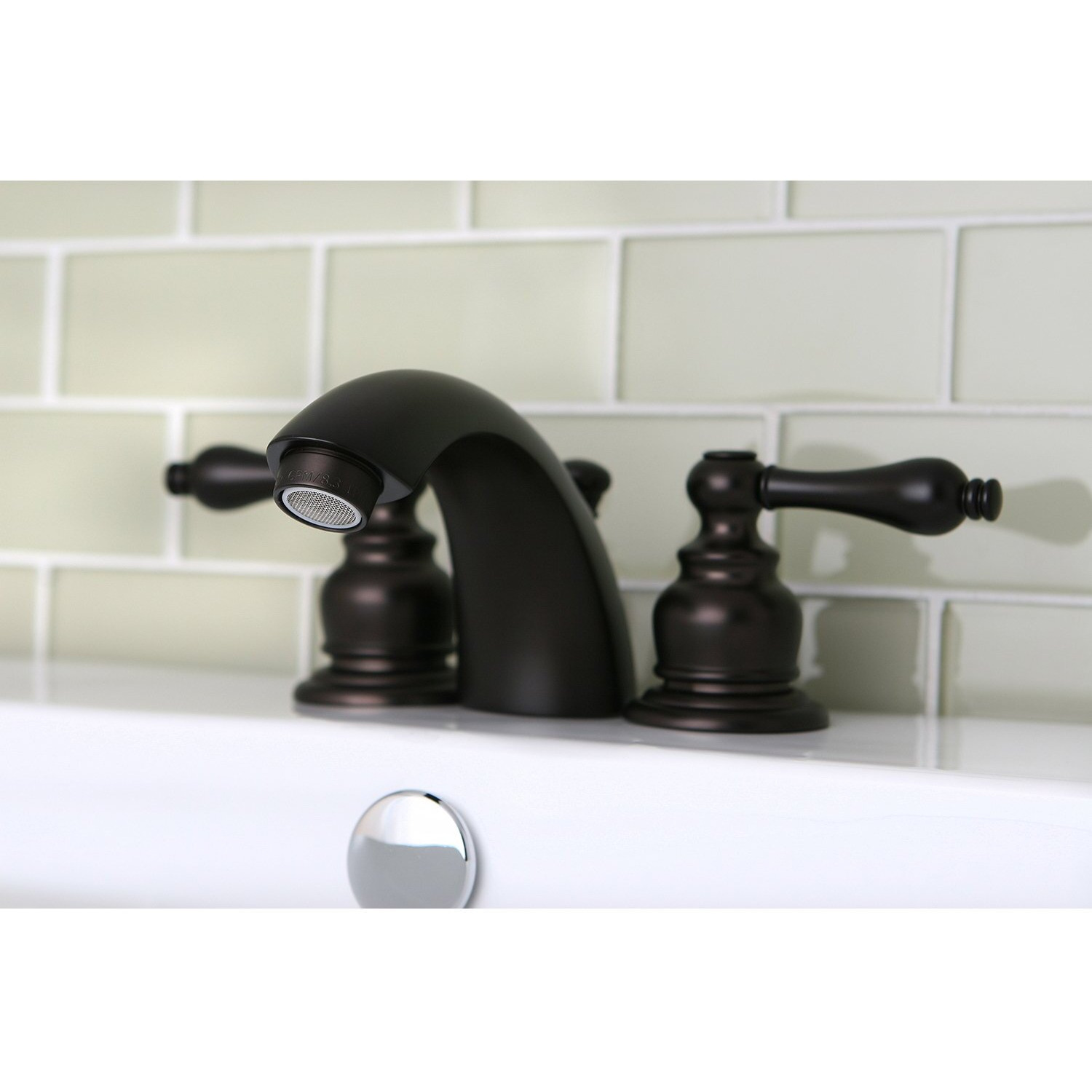Kingston Brass Kb945Al Victorian Mini Widespread Lavatory Faucet, Oil Rubbed Bronze