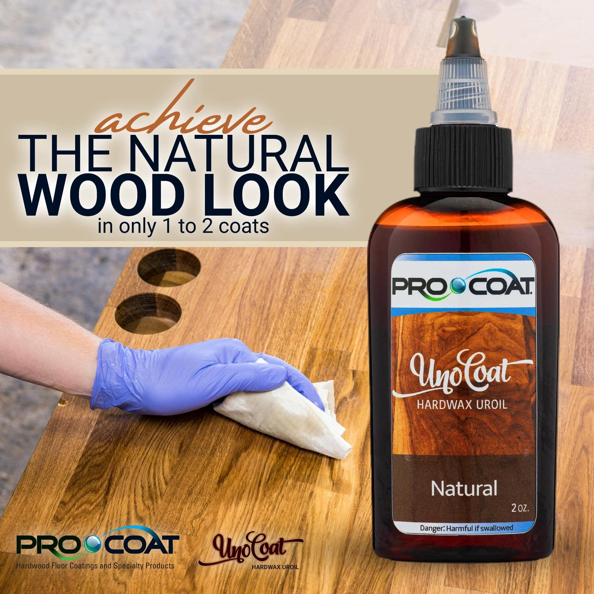Unocoat Hardwax Uroil Color Samples - Made In Usa - Advanced Wood Grain Treatment For Indoor Applications, Urethane-Modified Hard Wax Oil, For Any Wood Species - 2 Oz / 59 Ml - Coffee Brown