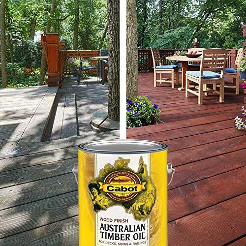 Cabot Transparent Mahogany Flame Oil-Based Natural Oil/Waterborne Hybrid Australian Timber Oil - Case Of