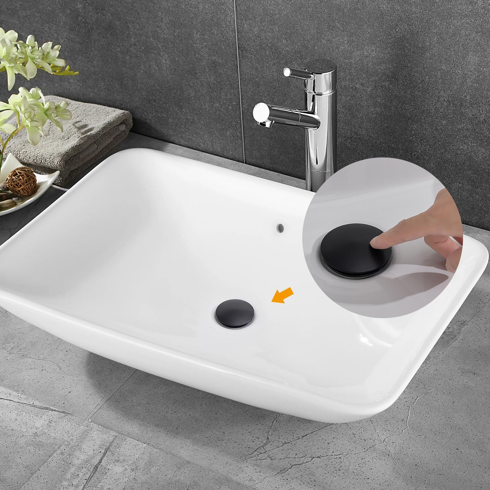 Tsibomu Bathroom Basin Sink Waste P-Trap Drain Kit, Adjustable Bottle Trap With Pop Up Drain Stopper With Overflow, Oil Rubbed Bronze
