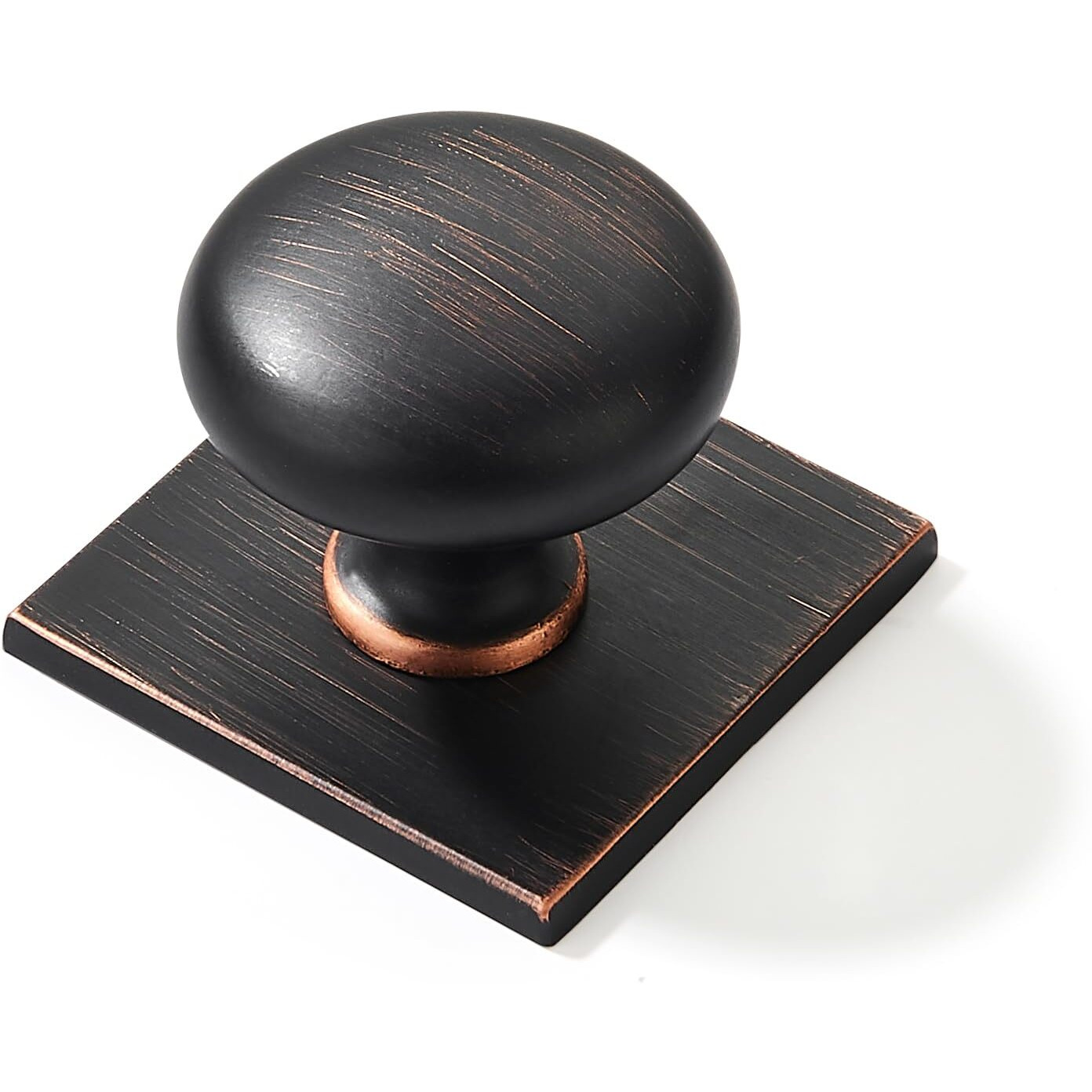 Khtumeware 2 Pack 1-1/2 Inch Oil Rubbed Bronze Cabinet Knobs With Vintage Backplate - For Drawers, Cabinets & Bi-Fold Doors Venetian Bronze