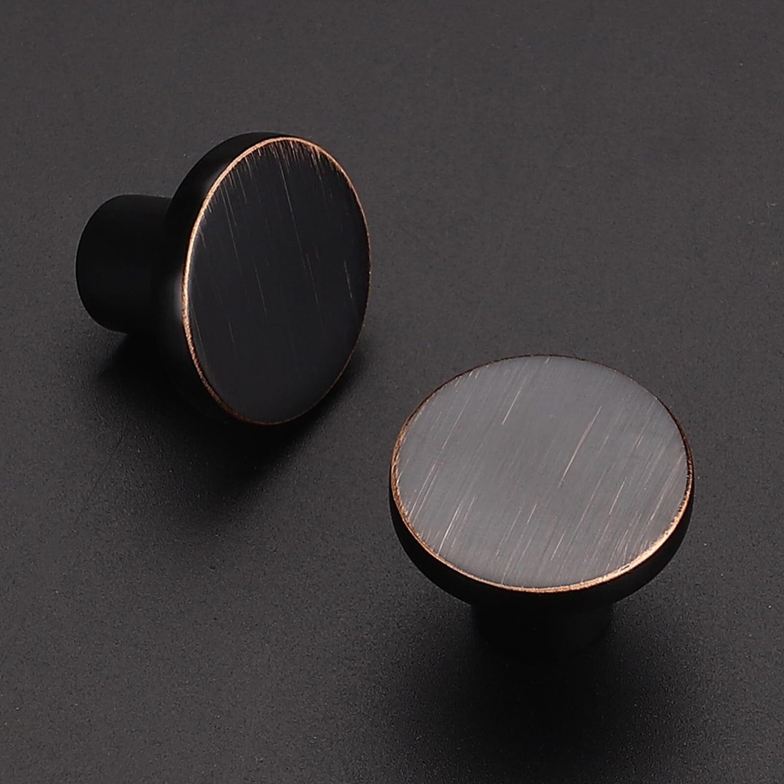 Ravinte 30 Pack Cabinet Knobs Oil Rubbed Bronze Kitchen Cabinet Knobs Round Dresser Drawer Knobs Bronze Drawer Pulls Closet Door Knobs 1-1/5 Inch