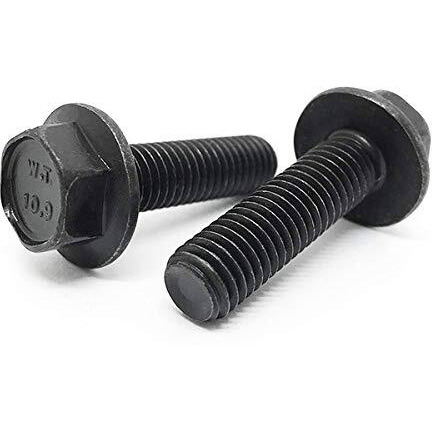 (250 Pieces) M14-1.5X40 Class 10.9 Fine Thread Hex Flange Bolts Screws Unf Fine Full Threads Phos & Oil