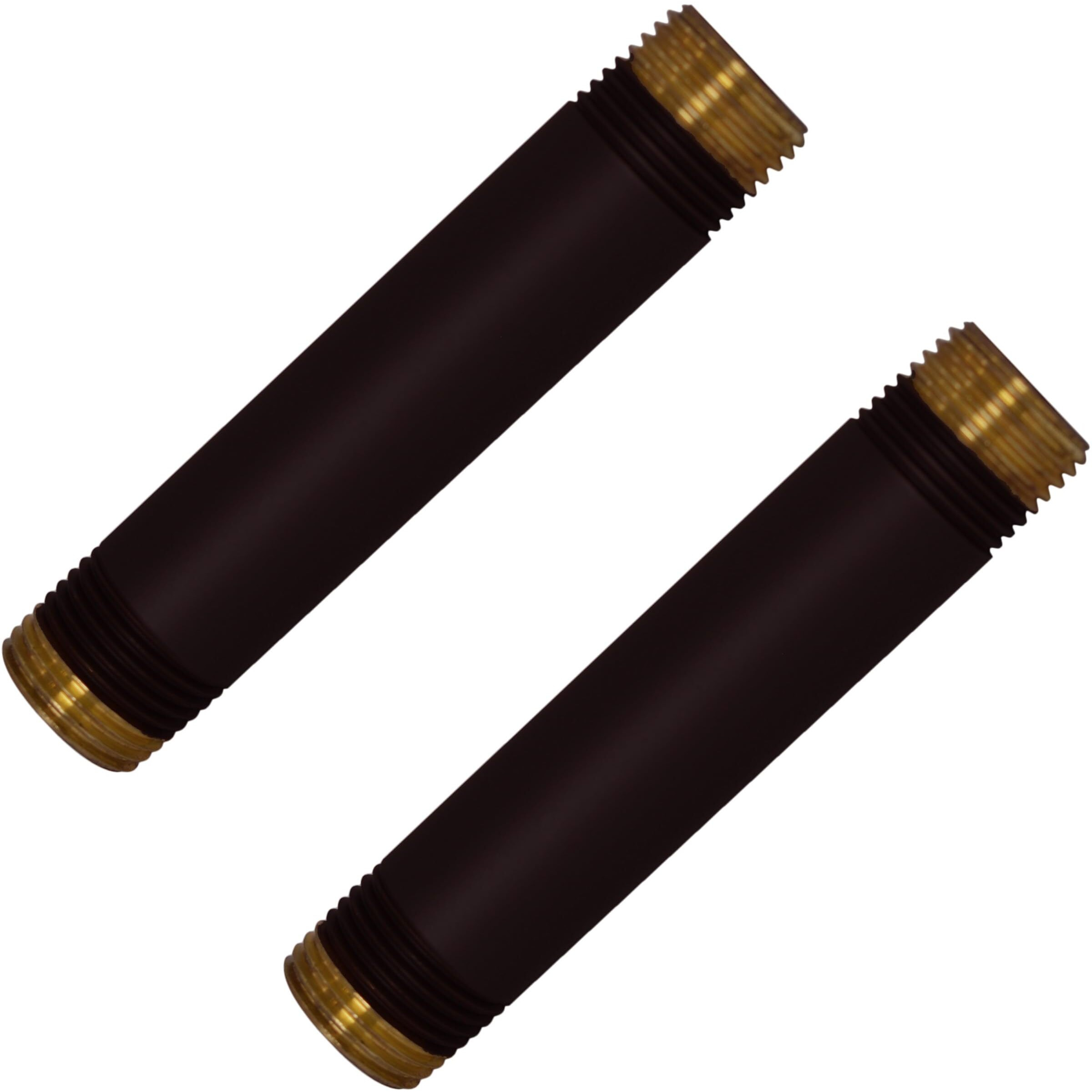 Westbrass D12104-2-12     X 4"" Ips Brass Pipe Nipple, Oil Rubbed Bronze (2-Pack)
