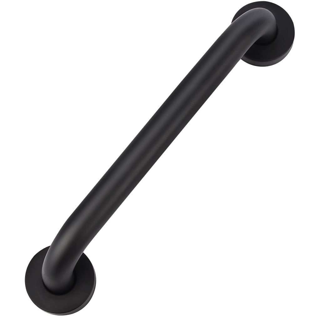 Supregear Bathroom Grab Bar, 12 In Non-Slip 201 Stainless Steel Bathroom Safety Grab Bar Oil Rubbed Black Hand Rail For Bathtub Toilet Kitchen Bedroom Shower, Concealed Screw Wall Mounted