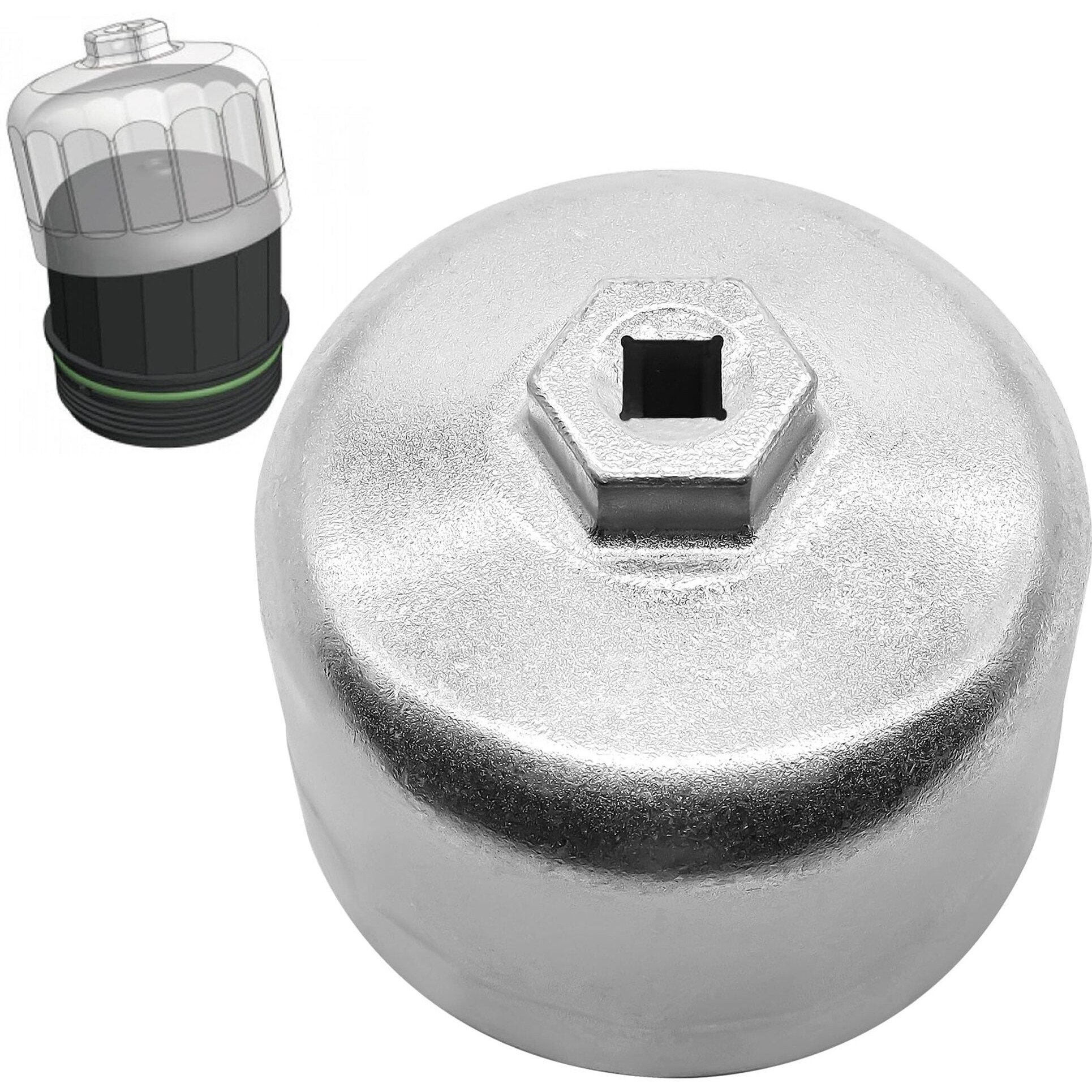 Oxcano 86Mm 16 Flutes Oil Filter Wrench, Oil Filter Cap Remover Removal Tool Socket Compatible With Volvo, Bmw 128I, 135I, 135Is, 228I, 320I, 325I, 325Xi, 328I, 330I, 335I, 335Is, 335Xi, 428I