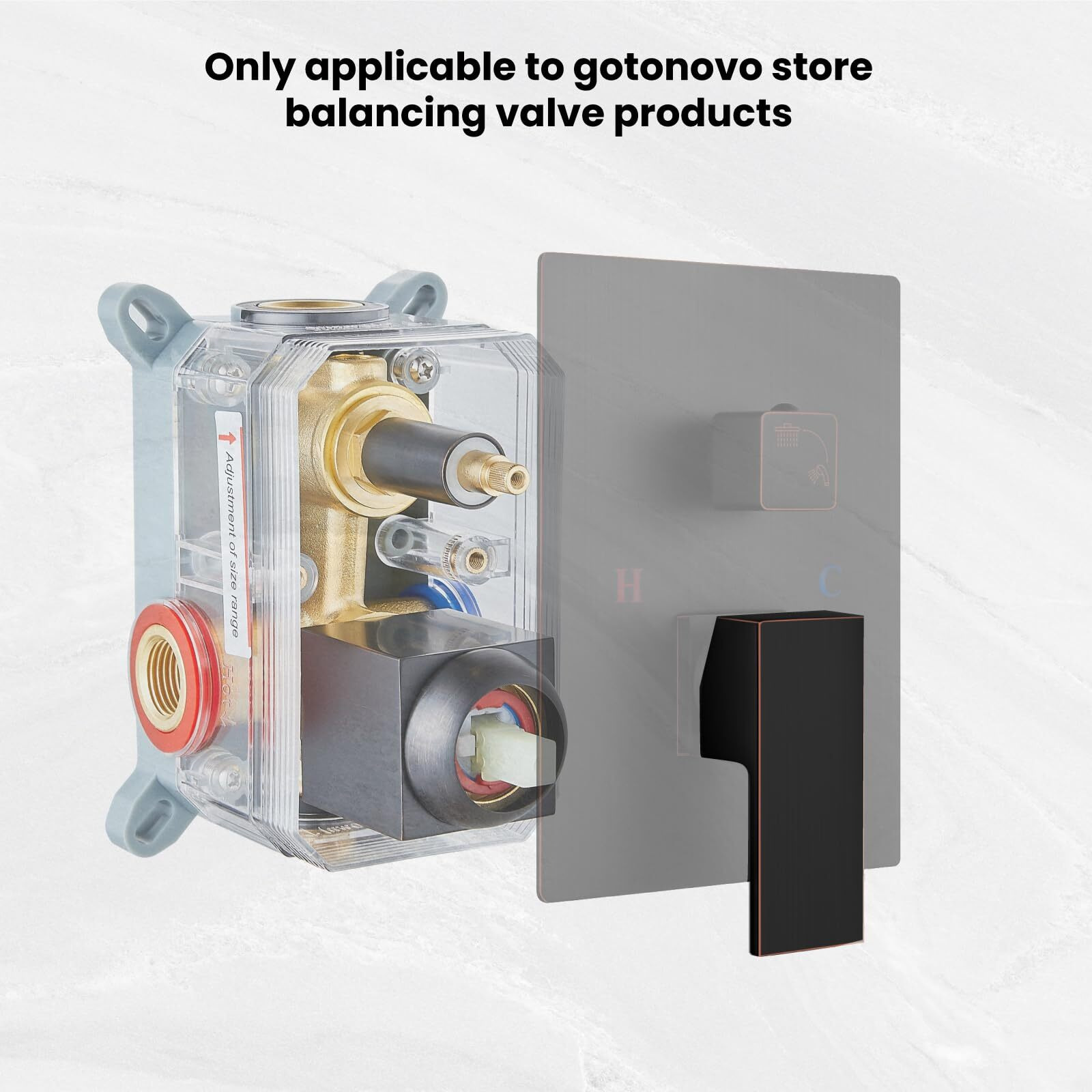 Gotonovo Bathroom Shower Single Lever Handle Replacement Lavatory Part Accessory 40 Mm Oil Rubbed Bronze