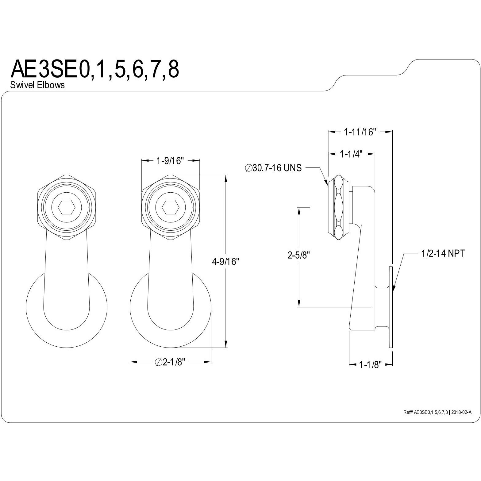 Kingston Brass Ae3Se5 Vintage Swivel Elbows For Tub Faucet, 4-9/16"" Length, Oil Rubbed Bronze