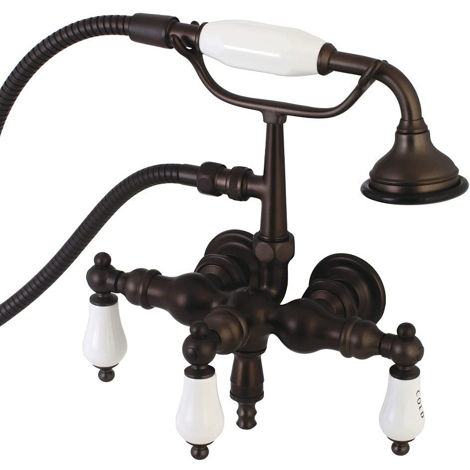Kingston Brass Ae21T5 Aqua Vintage Clawfoot Tub Faucet, 3-3/8"", Oil Rubbed Bronze