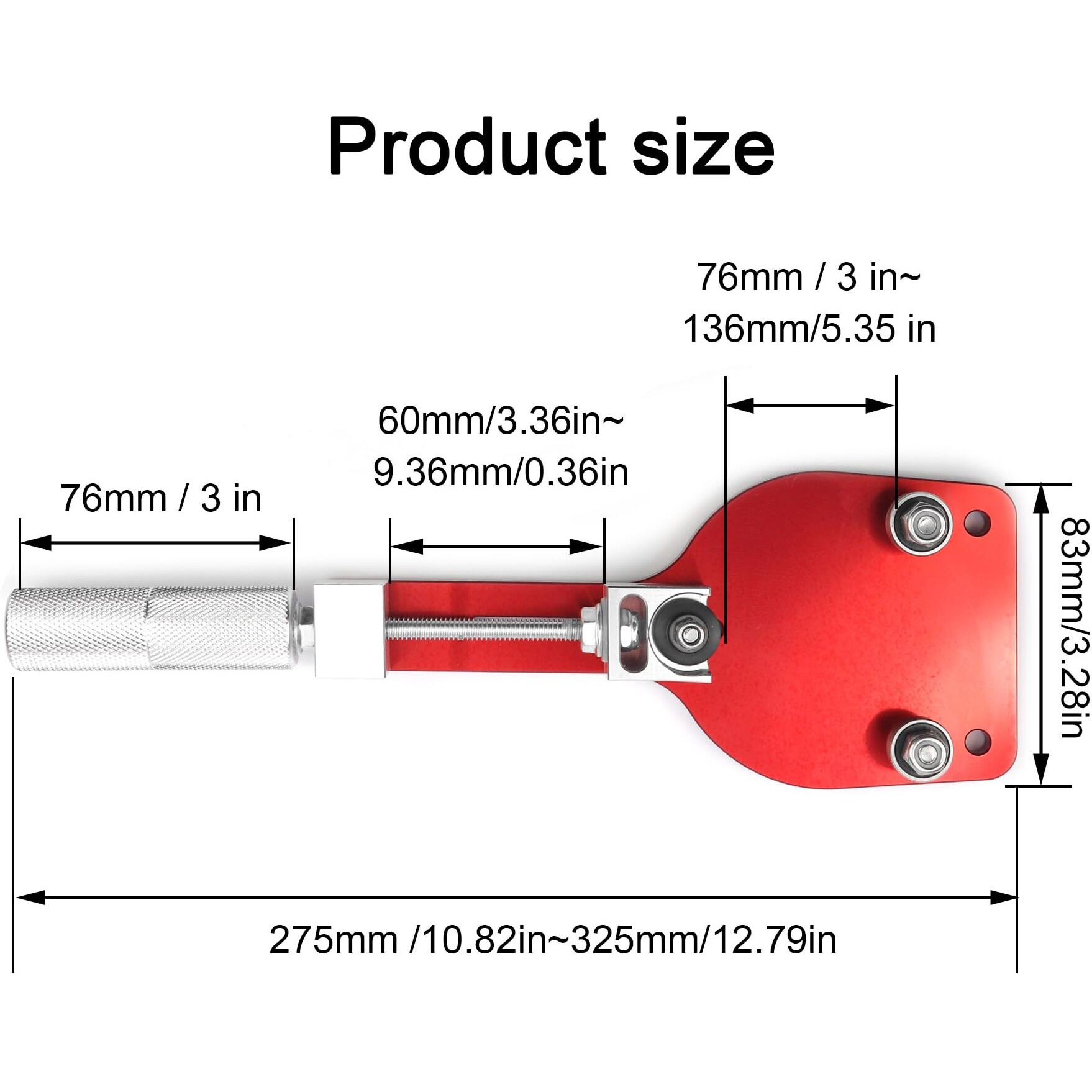 Sporthfish 77750 Oil Filter Cutter 2-3/8''-5'' Cutting Range Oil Filter Cutting Tool With A Spare Cutting Blade Can Opener For Car Airplane Lawnmower Motorcycle Filter Use, Aluminum Alloy, Red