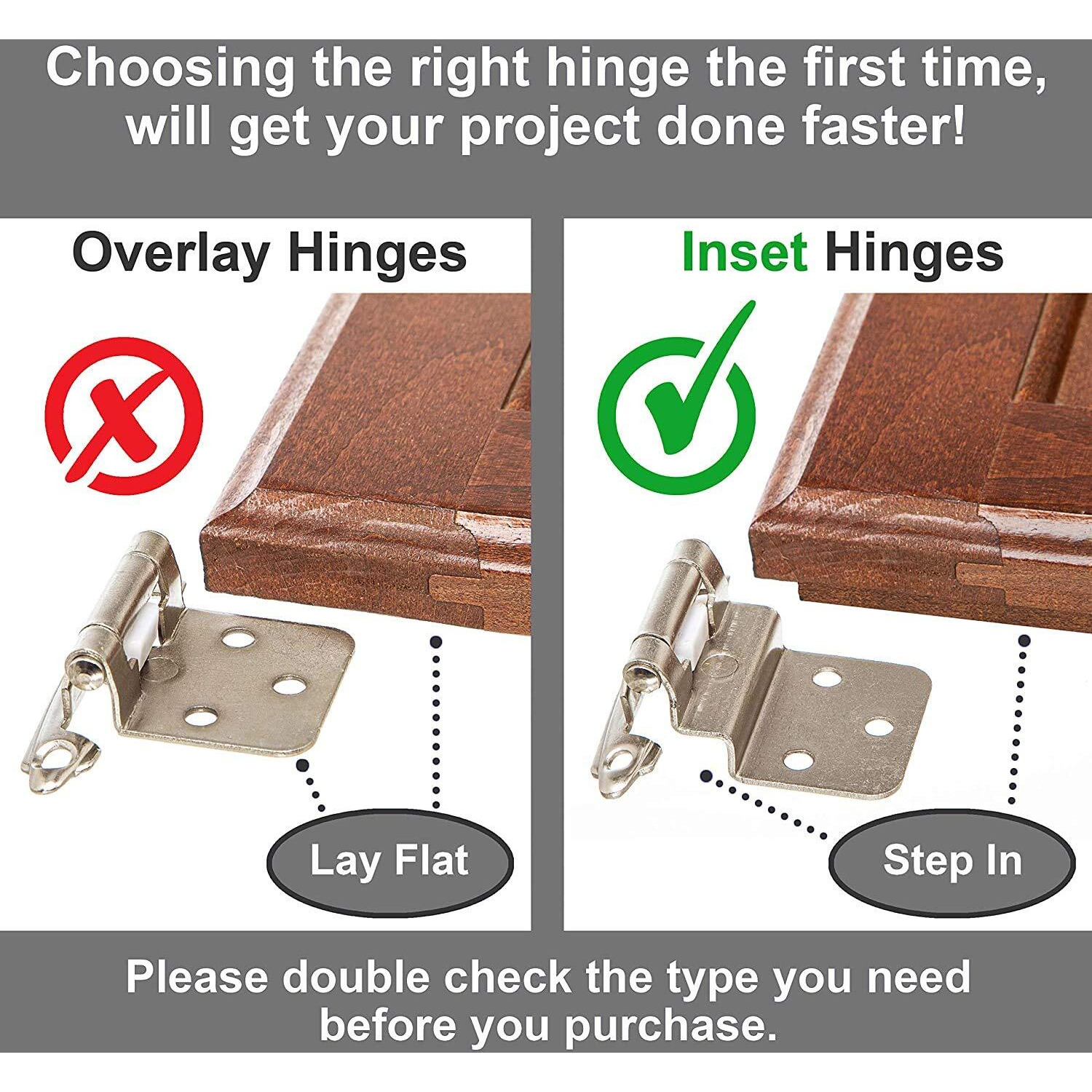 Decobasics 3/8"" Inset Cabinet Hinges Bronze (25 Pair -50 Pcs) Oil Rubbed Bronze Offset Self Closing Cabinet Hinges For Kitchen Cabinets W/Bumpers & Upgraded Screws
