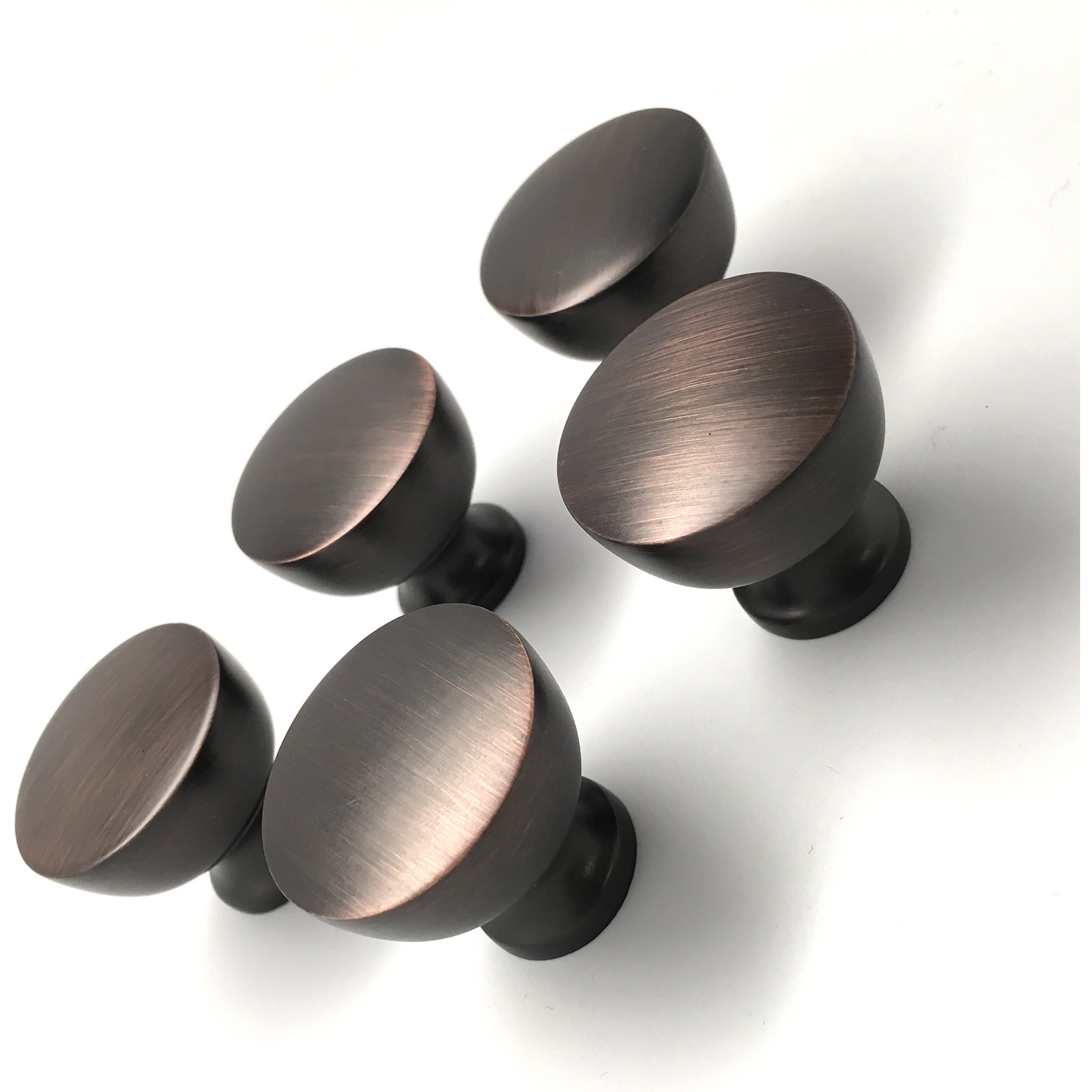 Southern Hills Oil Rubbed Bronze Cabinet Knobs - Premium Drawer Pulls 5-Pack - Round Furniture Hardware - Kitchen Handles - Dresser Fixtures - Home Accessories Shkm013-Orb-5