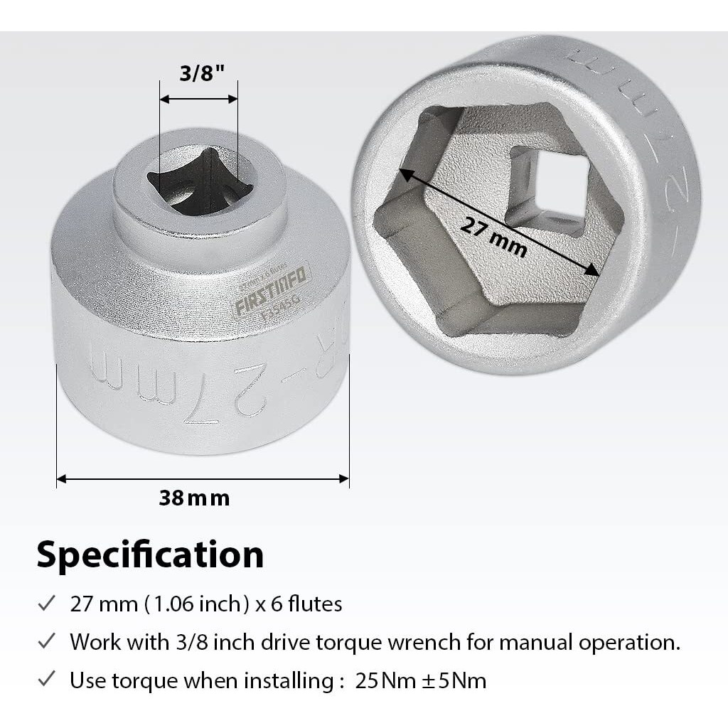 Firstinfo 36Mm Oil Filter Wrench, Easy Removal, Low Profile, Heavy Duty, Compatible With Audi, Bmw, Ford, Volkswagen And Some Duramax Engine Vehicles
