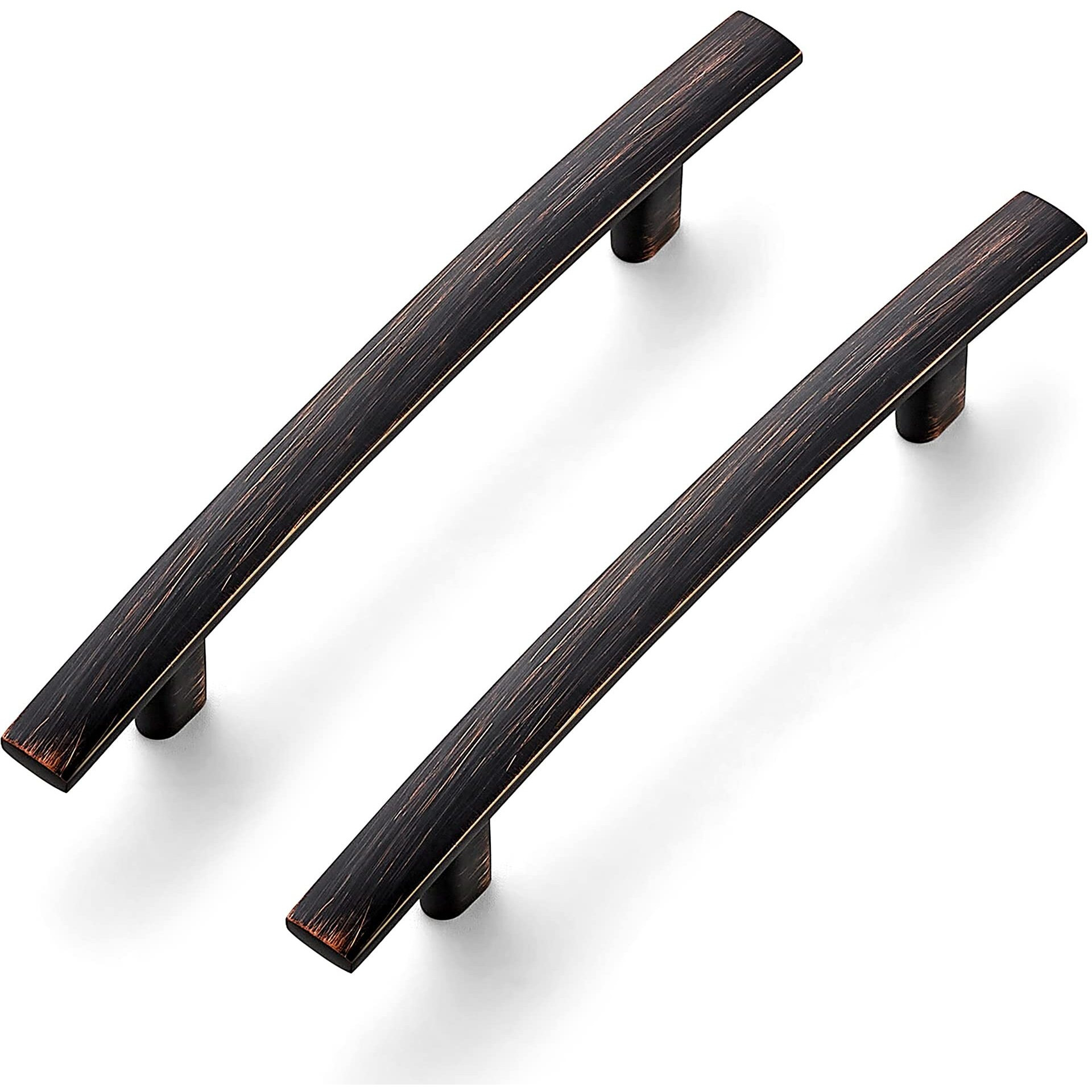 Ravinte 10 Pack 6 Inch Curved Cabinet Pulls Oil Rubbed Bronze Zinc Alloy Kitchen Cupboard Hadware Arch Drawer Handles Cabinet Pulls 6"" Length,3.75"" Hole Center
