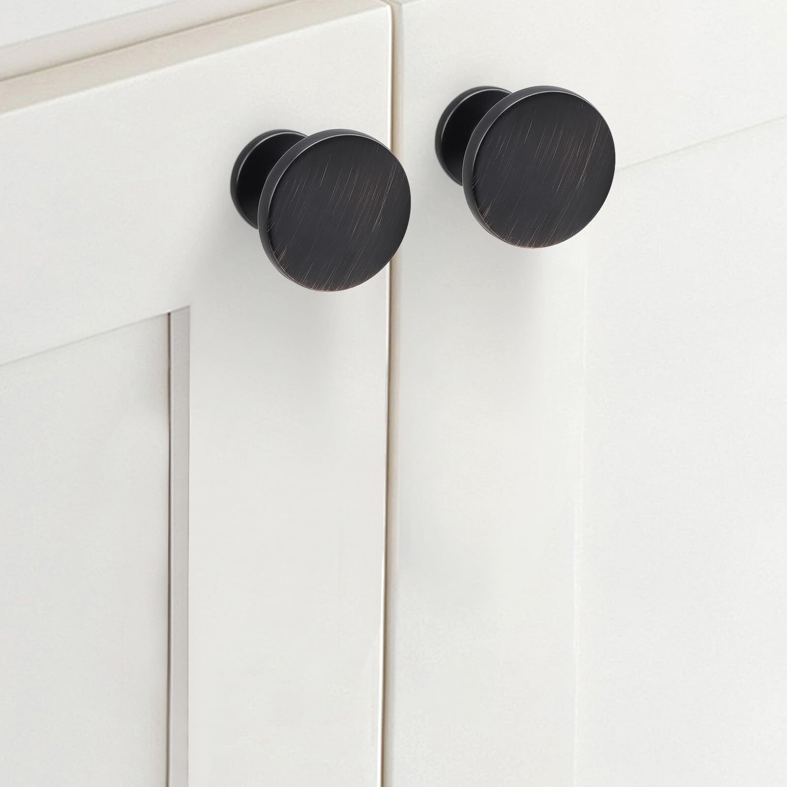 Komotia 10 Pack Cabinet Knobs Oil Rubbed Bronze Kitchen Cabinet Knobs Zinc Alloy Drawer Pulls Solid Cabinet Hardware