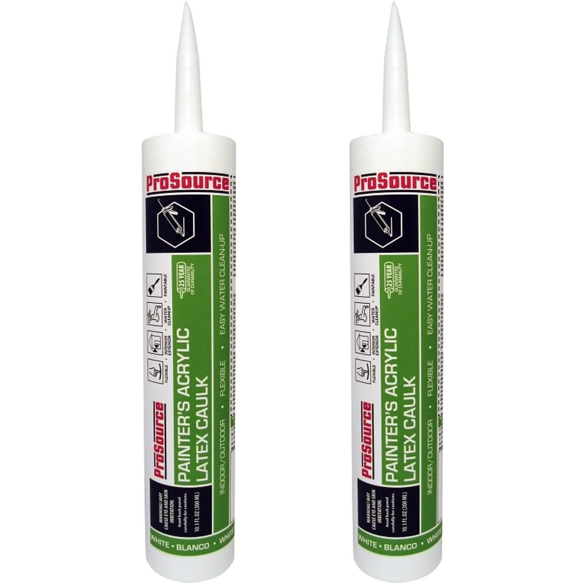 Rocky Mountain Goods All Purpose Painters Caulk White 10.1 Oz - Acrylic Latex Caulk Is Paintable Caulk For Both Latex/Oil Based Paint - Tight Waterproof Seal For Windows And Doors (2)