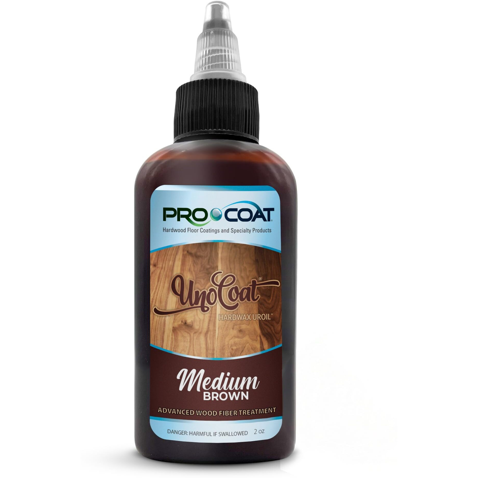 Unocoat Hardwax Uroil Color Samples - Made In Usa - Advanced Wood Grain Treatment For Indoor Applications, Urethane-Modified Hard Wax Oil, For Any Wood Species - 2 Oz / 59 Ml - Medium Brown