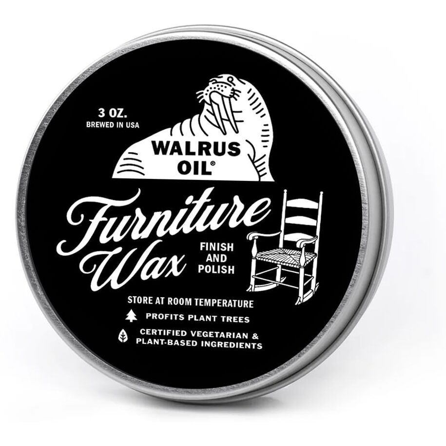 Walrus Oil - Furniture Wax Polish - Easy To Use Wood Maintenance And Polishing Wax For Furniture And Wooden Surfaces. 3Oz Can