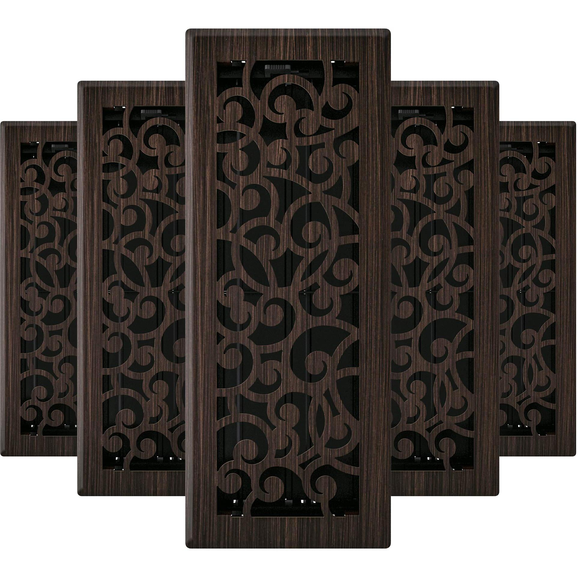 Imperial Rg3366 Wonderland Decorative Floor Register, 4 X 12-Inch, Oil Rubbed Bronze, 5 Count