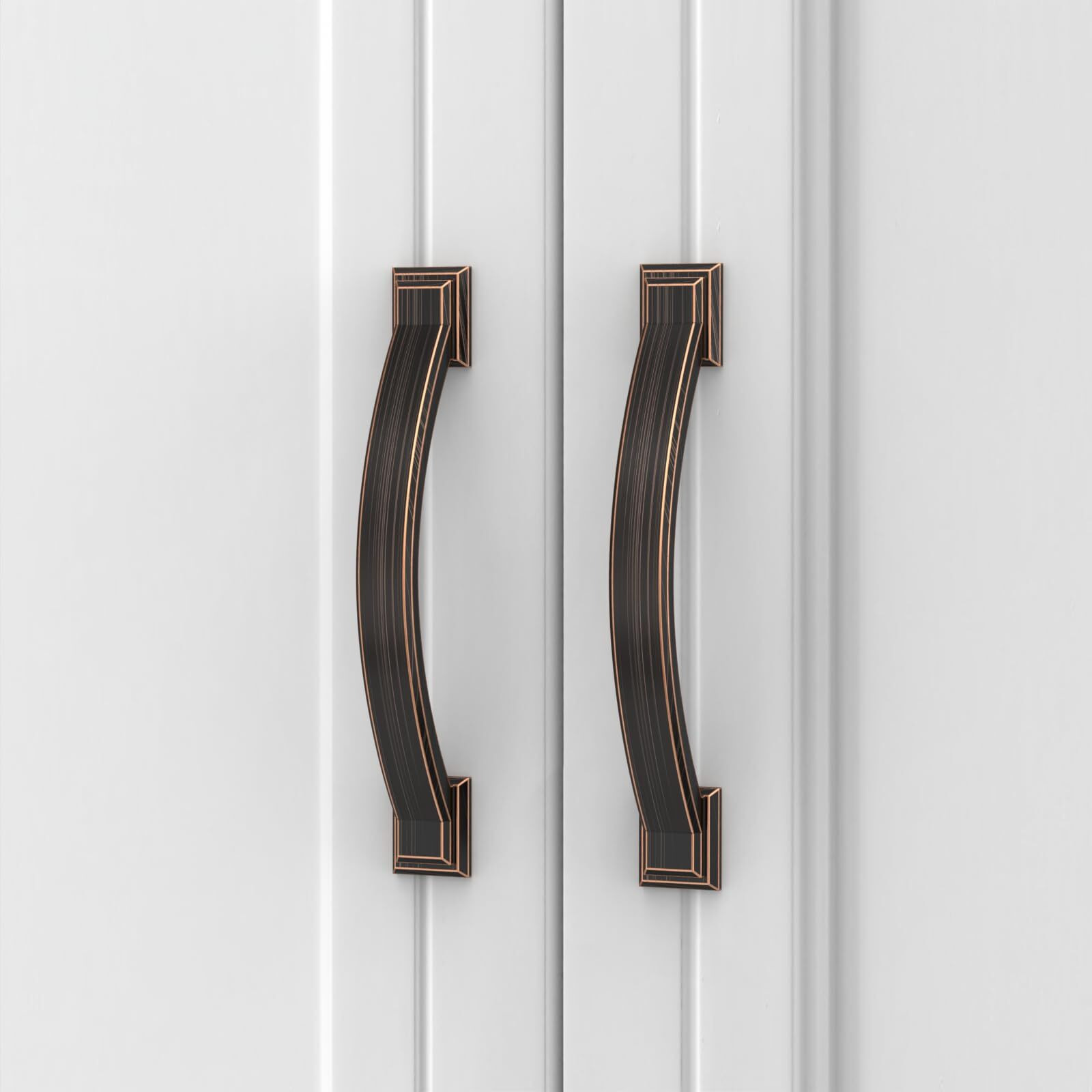 Asidrama 10 Pack 3.75 Inch(96Mm) Oil Rubbed Bronze Kitchen Cabinet Handles, Cabinet Pulls Kitchen Cabinet Hardware For Cupboard Drawer Pulls 3150