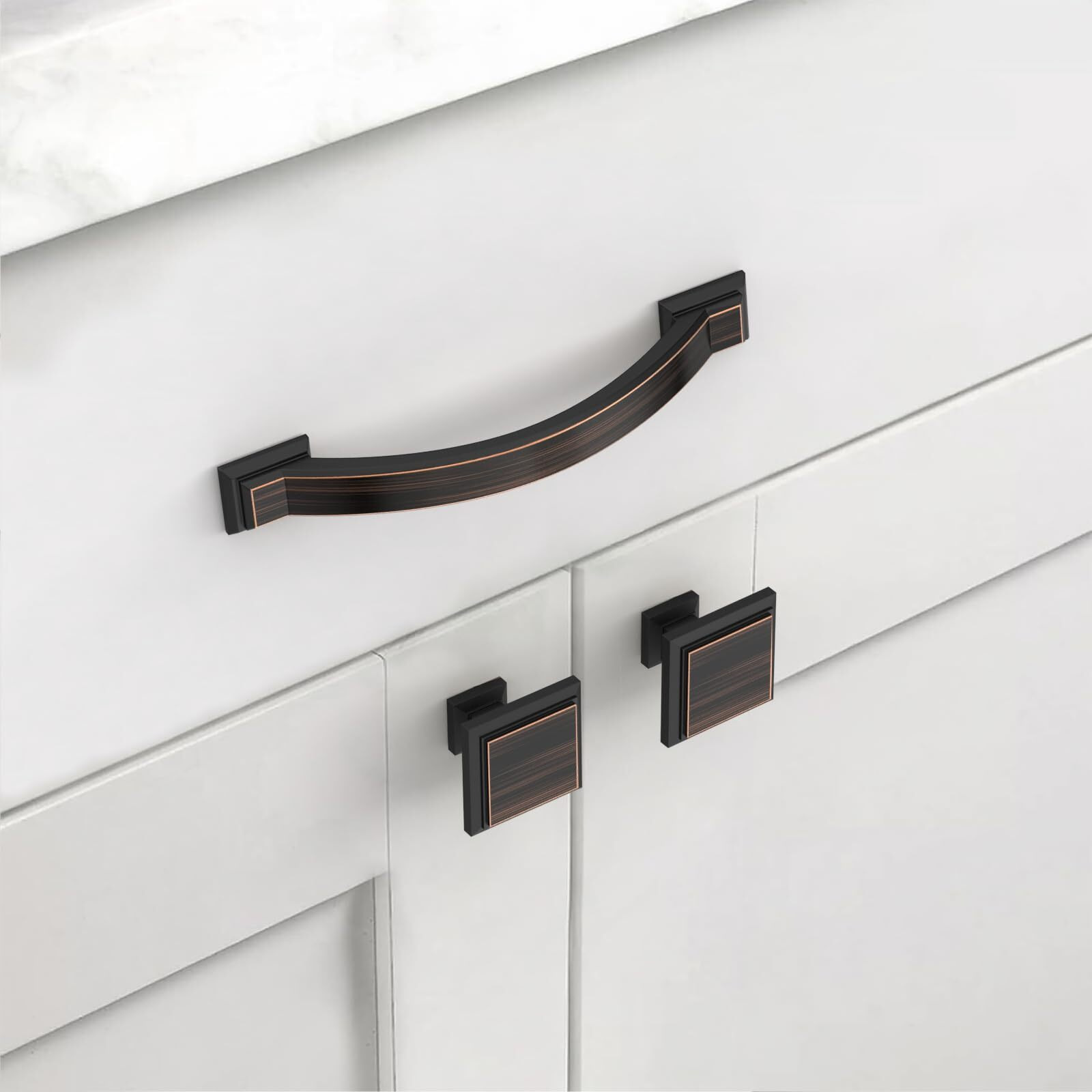 Asidrama 10 Pack 3.75 Inch(96Mm) Oil Rubbed Bronze Kitchen Cabinet Handles, Cabinet Pulls Kitchen Cabinet Hardware For Cupboard Drawer Pulls 3150