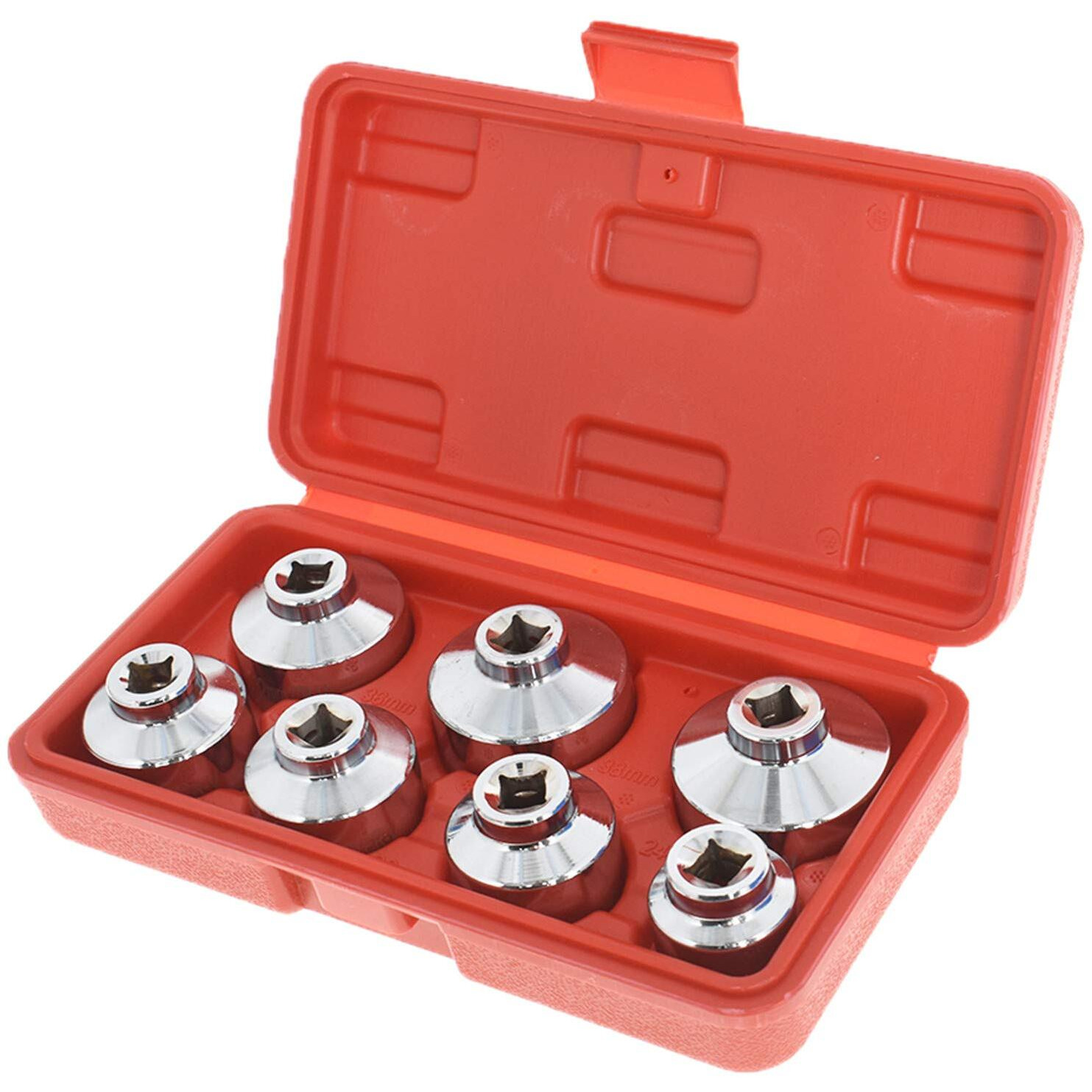 Labwork 7 Pieces 3/8 Oil Filter Cap Wrench Socket Set Tool Kit 24Mm To 38Mm Replacement For Bmw Mercedes