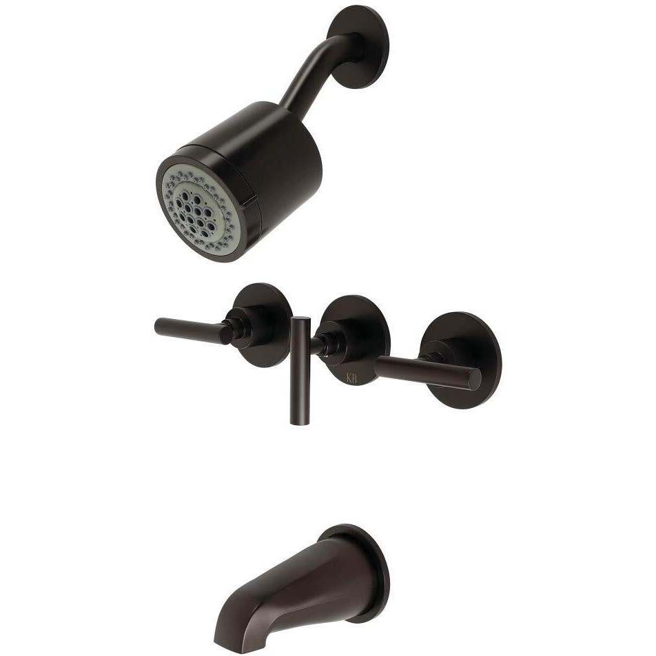Kingston Brass Kbx8135Cml Manhattan Tub And Shower Faucet, 7.13 X 12.5 X 5.31, Oil Rubbed Bronze