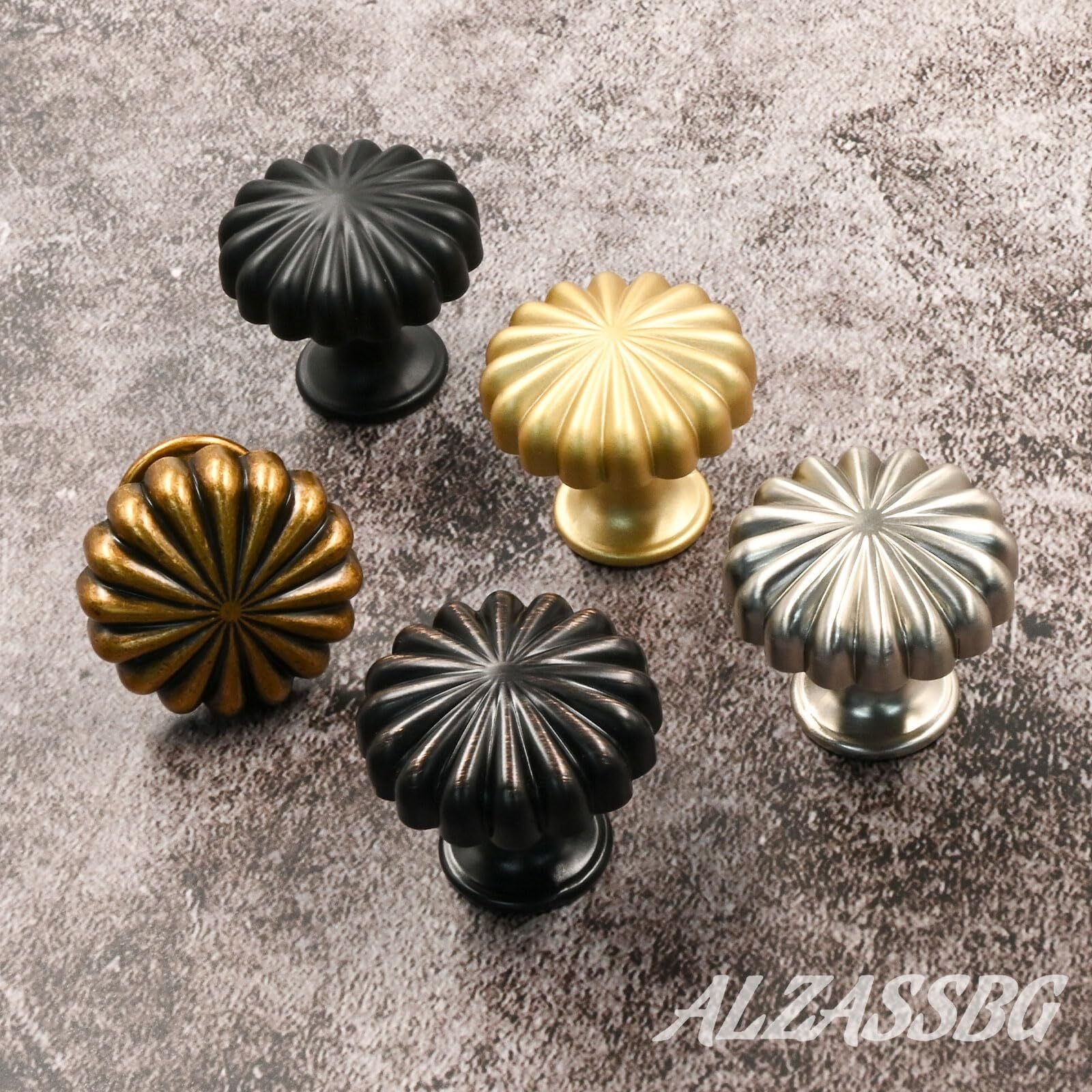 Alzassbg 10 Pack Oil Rubbed Bronze Cabinet Knobs, 1-1/4 Inch(30Mm) Diameter Round Kitchen Knobs For Cabinets And Drawers Al6036Orb