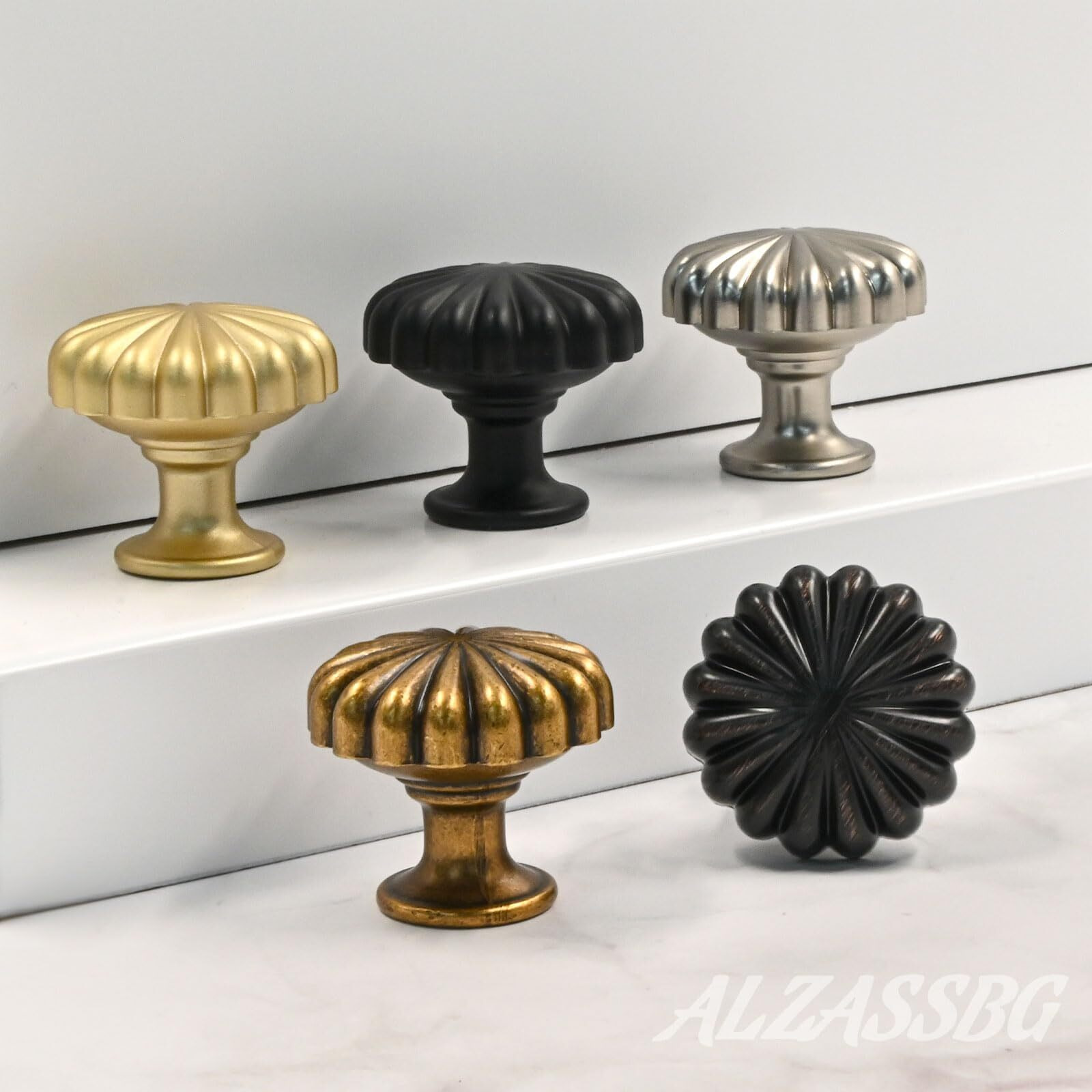 Alzassbg 10 Pack Oil Rubbed Bronze Cabinet Knobs, 1-1/4 Inch(30Mm) Diameter Round Kitchen Knobs For Cabinets And Drawers Al6036Orb